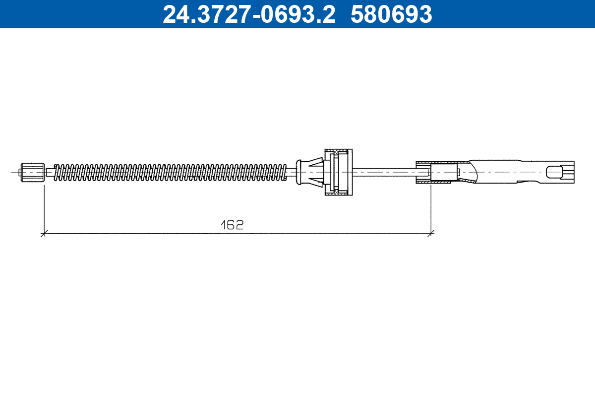 ATE Håndbremsekabel 24372706932 for FORD