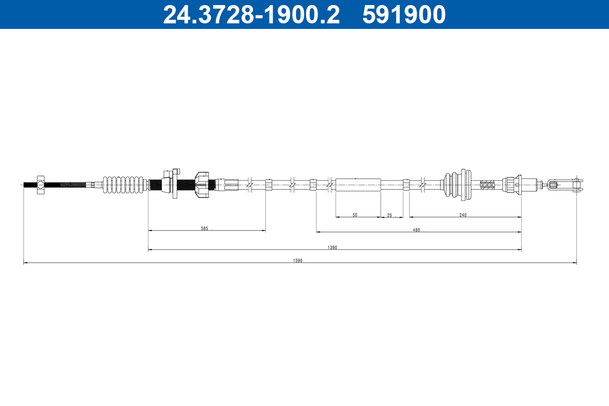 ATE Koblingskabel 24372819002 for TOYOTA