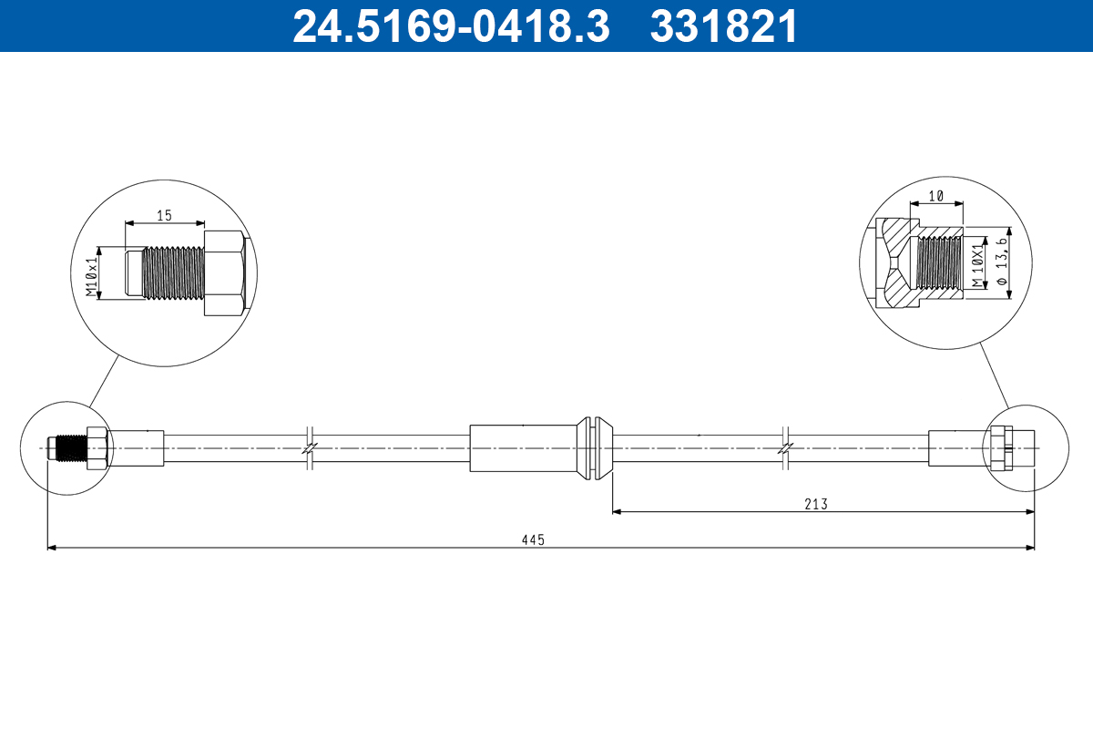 ATE Bremseslange 24516904183 for MINI
