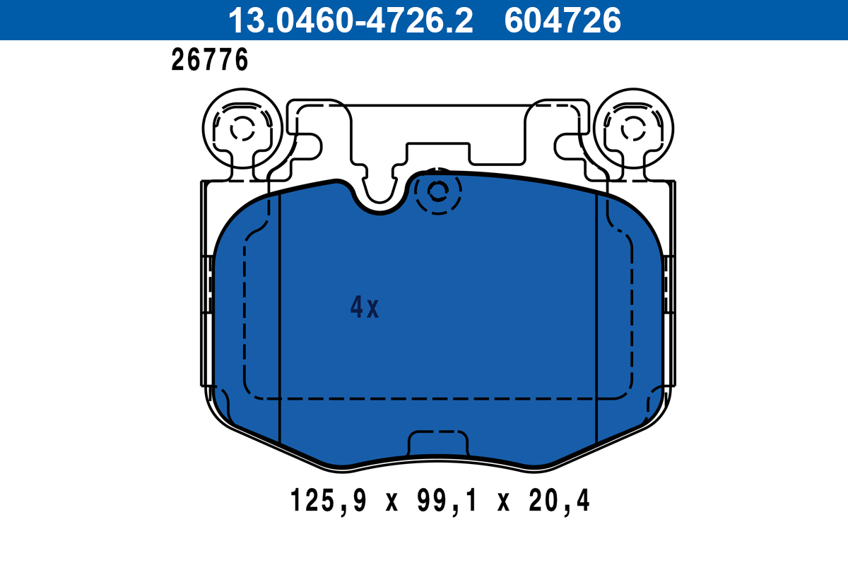 ATE Bremseklodser 13046047262 for BMW