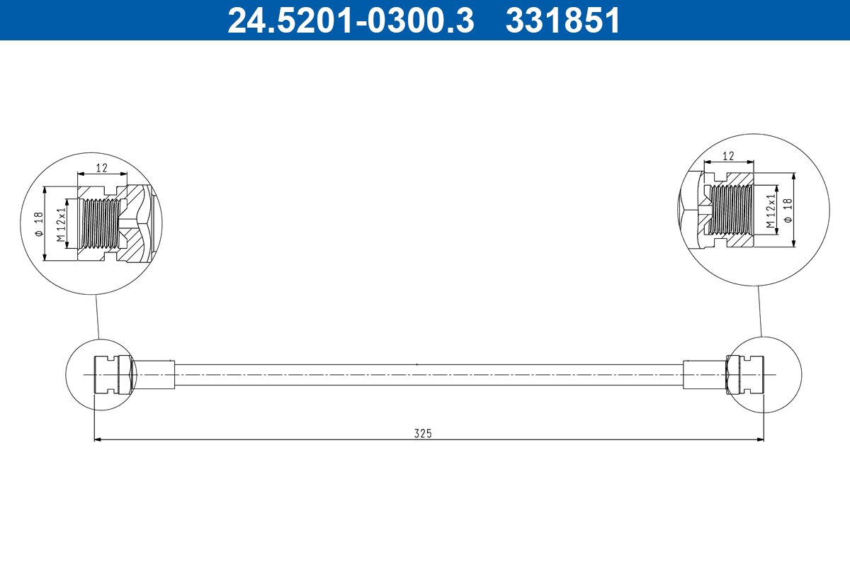 ATE 24.5201-0300.3 for MERCEDES-BENZ