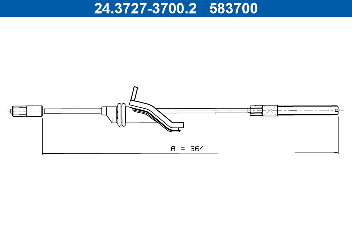 ATE Håndbremsekabel 24372737002 for FORD