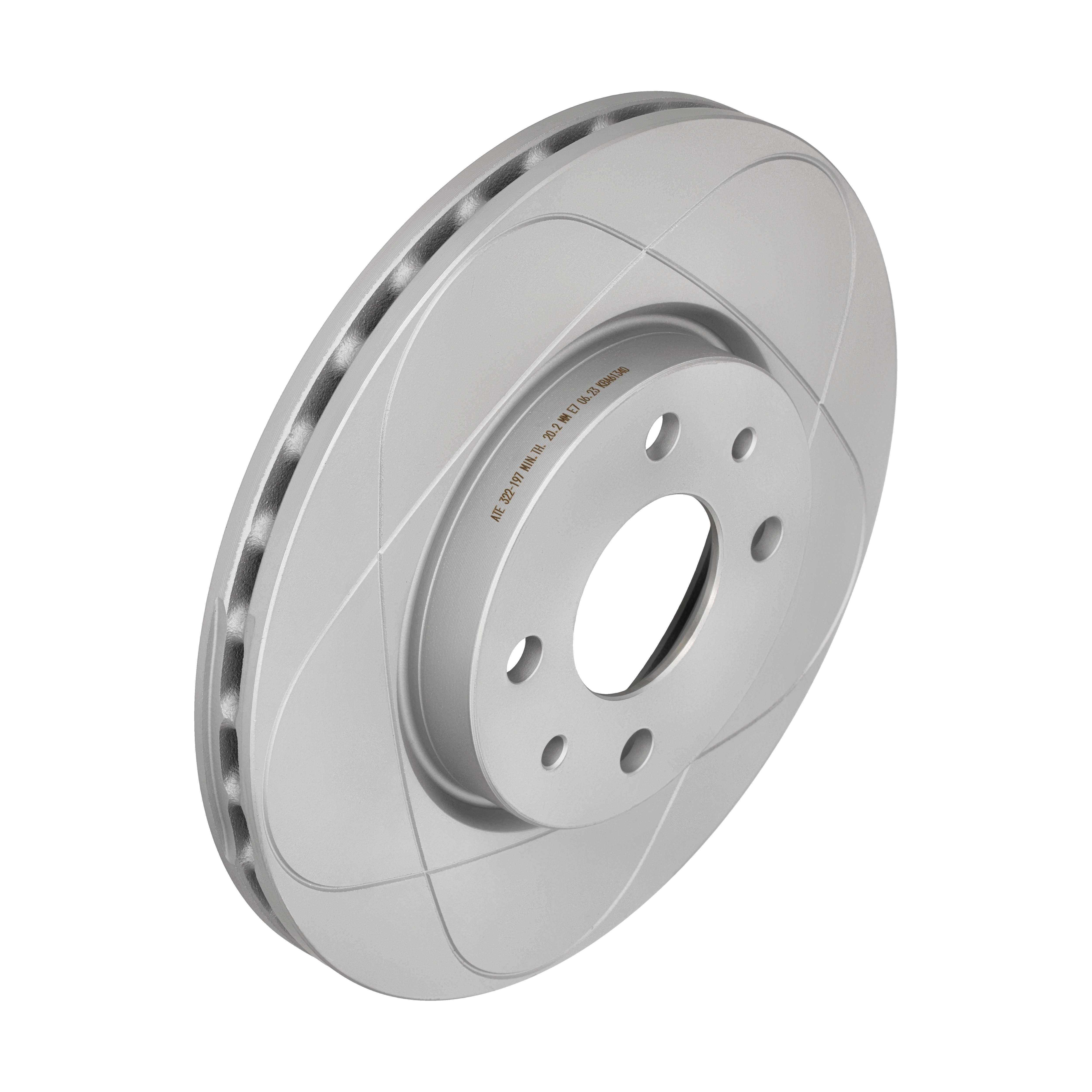 ATE Bremseskive 24032201971 ventileret 258mm 22mm for PEUGEOT CITROËN FIAT