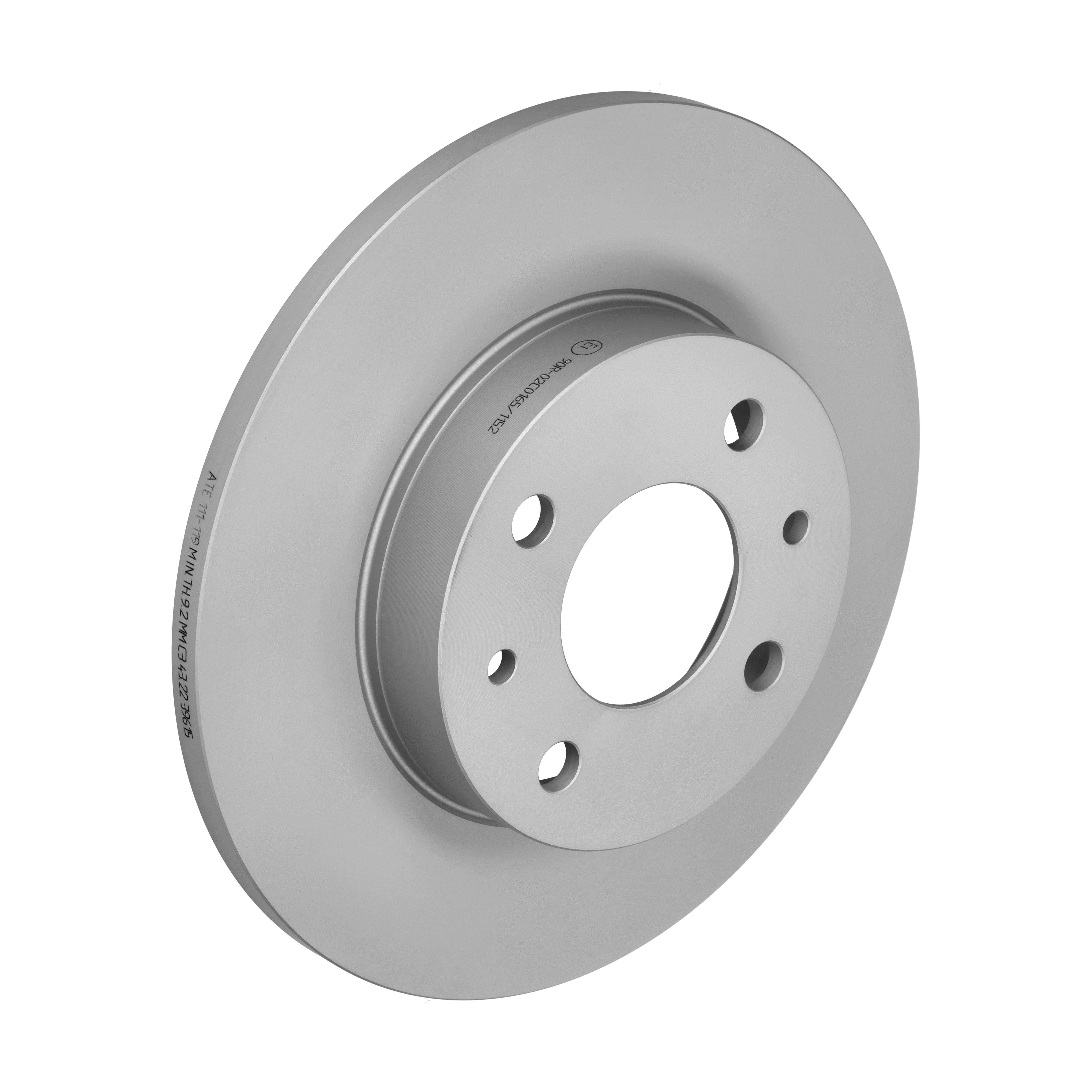 ATE Bremseskive 24011101191 fuld 240mm 11mm for FORD ABARTH FIAT
