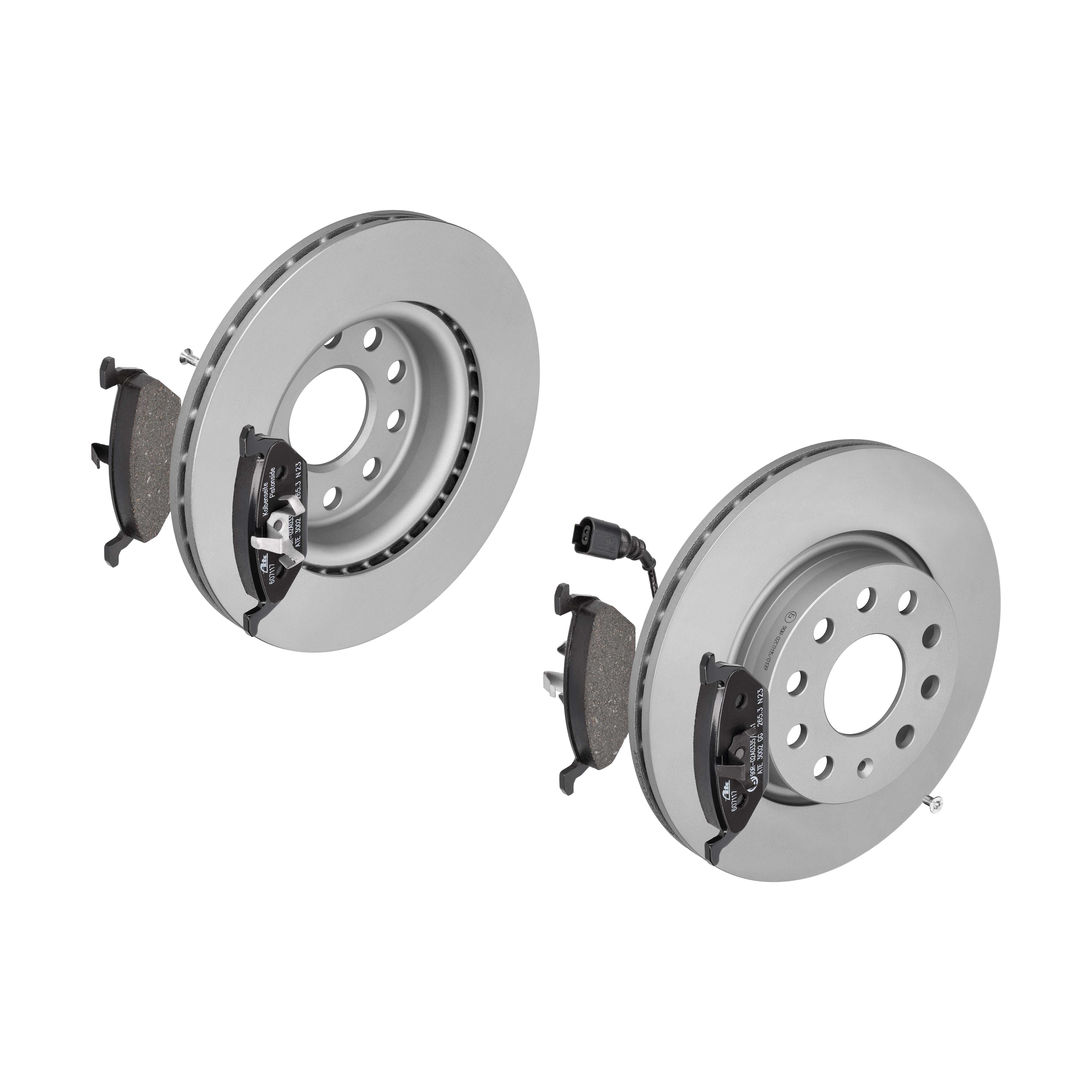 ATE Bremsesæt, skivebremser 142021724 foraksel ventileret 280mm 22mm for SKODA SEAT VAG