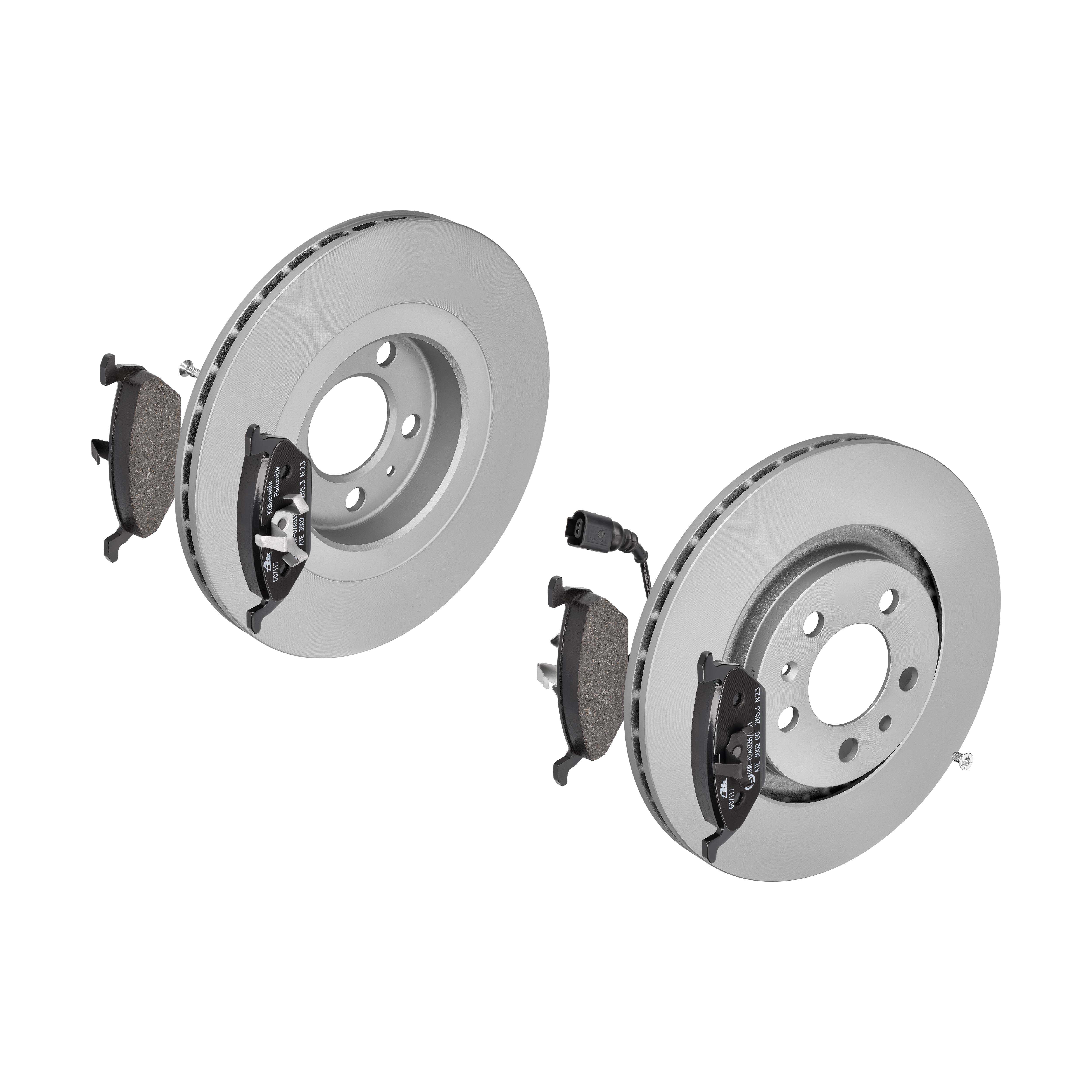 ATE Bremsesæt, skivebremser ijf1417wf8 foraksel ventileret 280mm 22mm for SEAT VAG SKODA