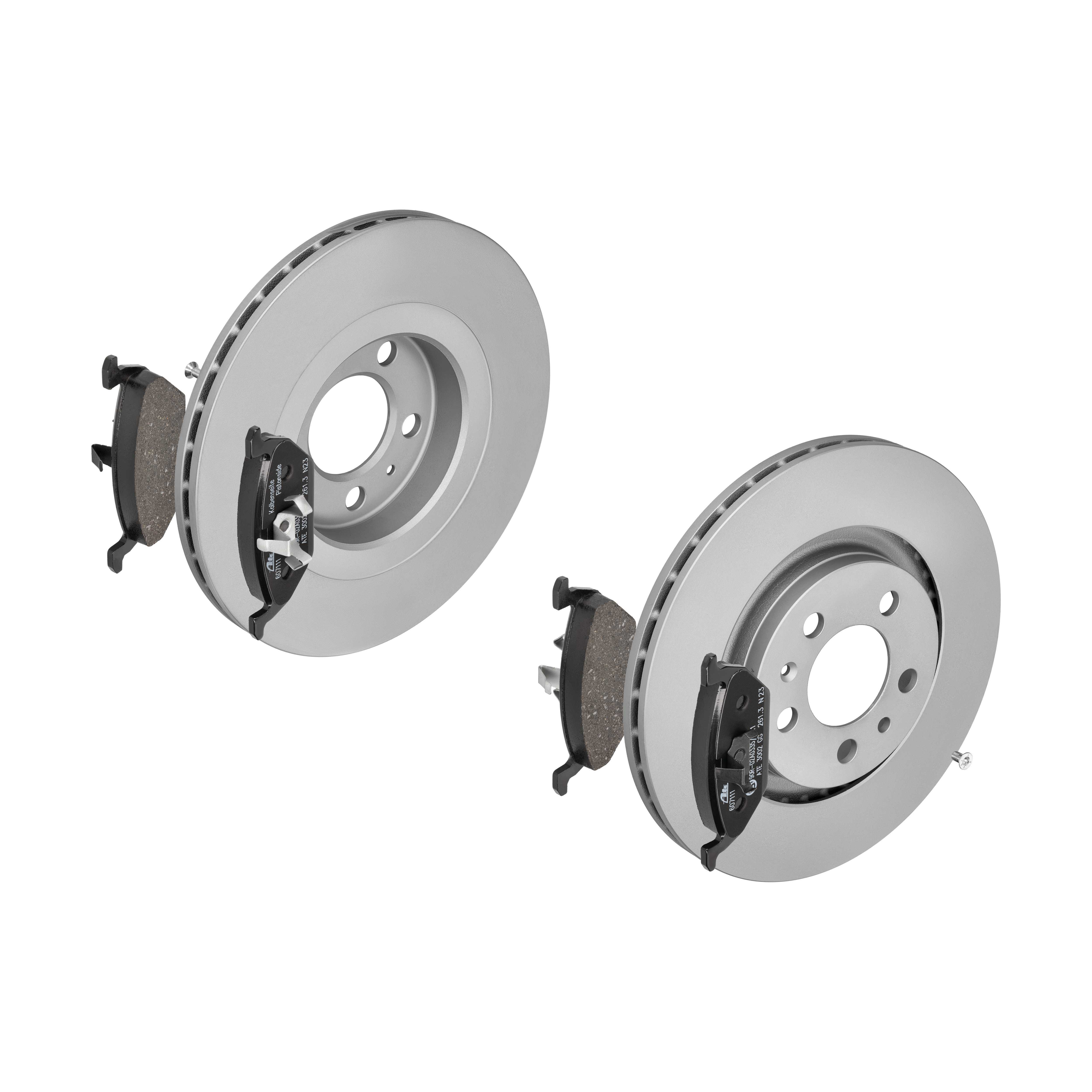 ATE Bremsesæt, skivebremser ijf1416mv8 foraksel ventileret 280mm 22mm for SKODA SEAT VAG