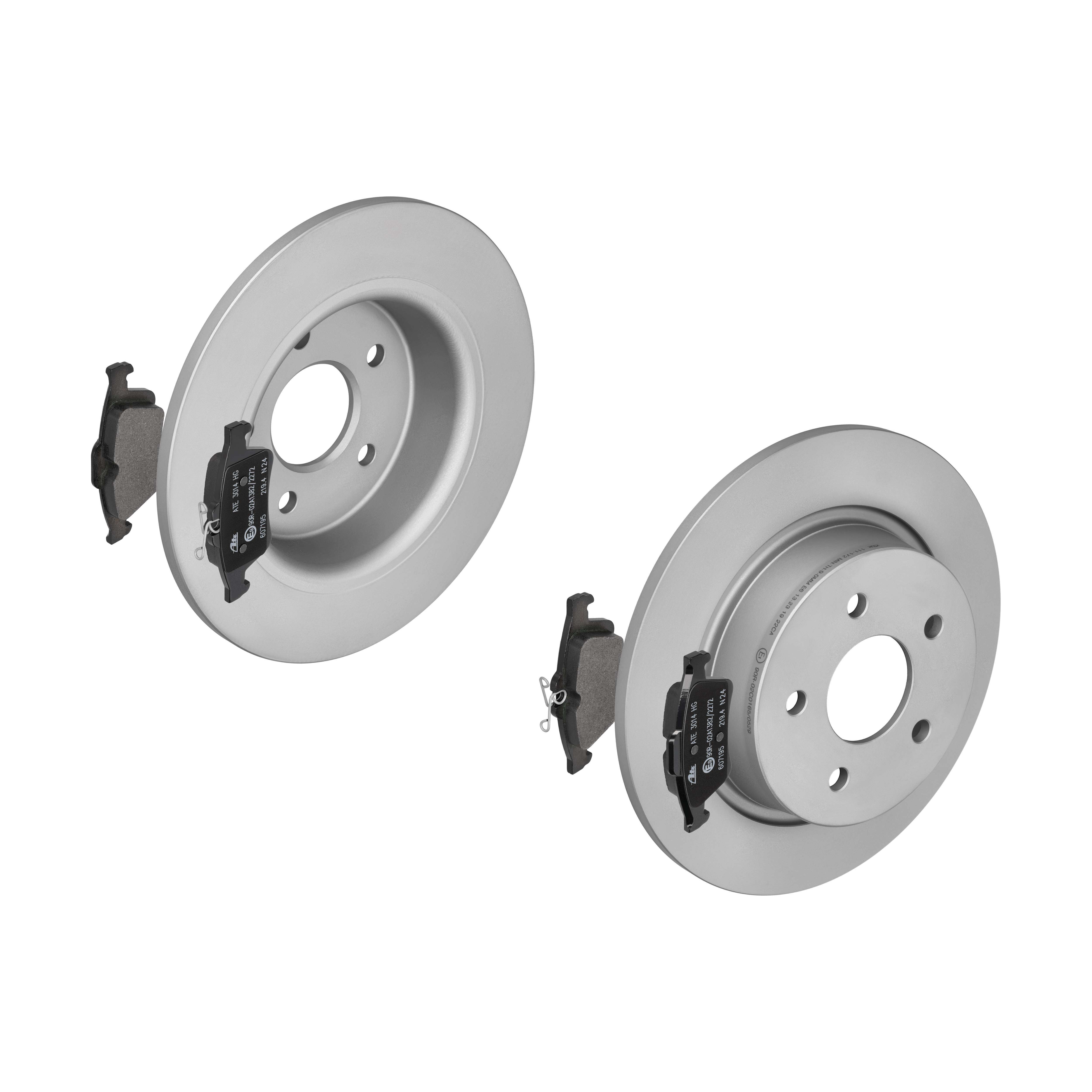 ATE Bremsesæt, skivebremser 142023309 bagaksel fuld 280mm 11mm for FORD VAUXHALL OPEL VOLVO SAAB GENERAL MOTORS MAZDA