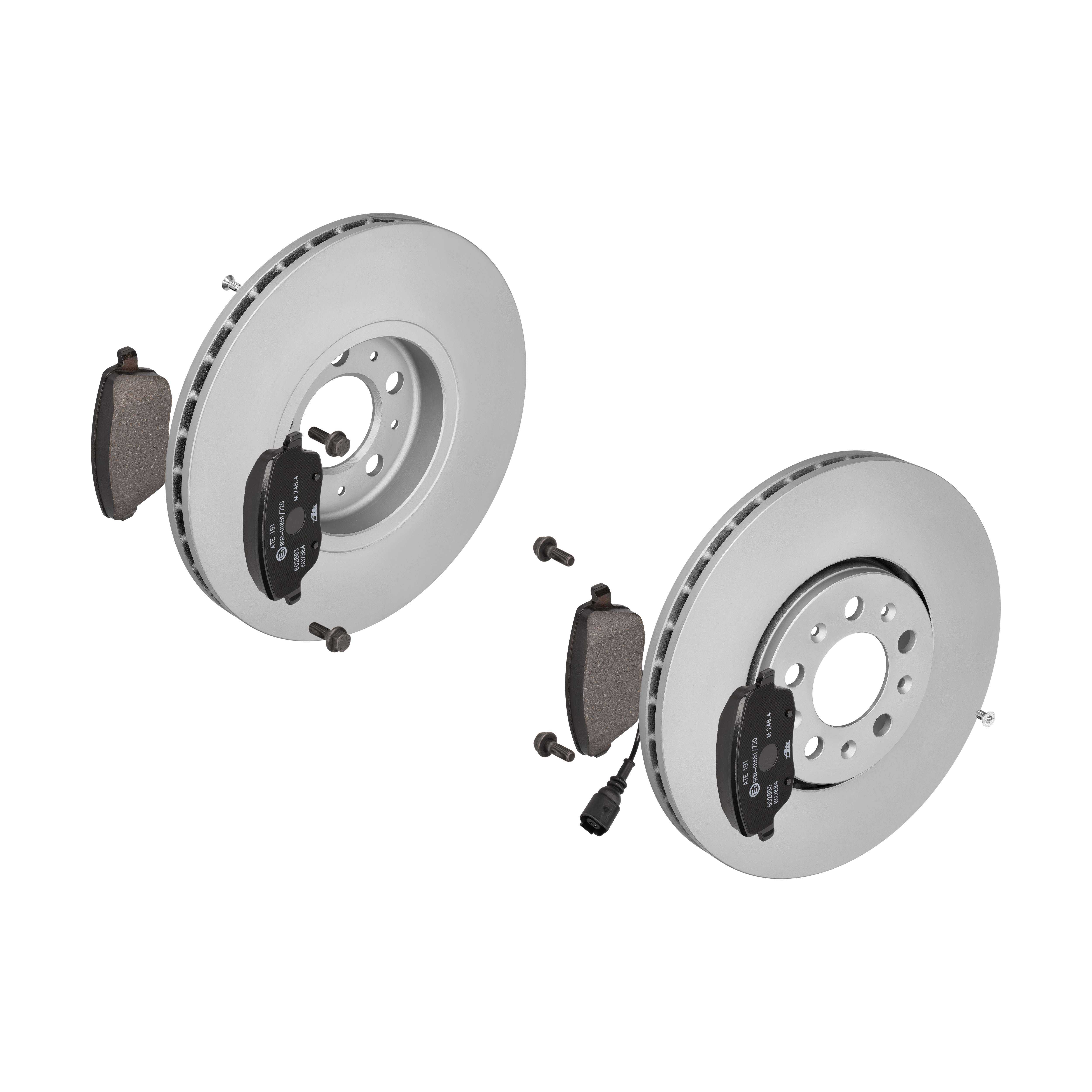 ATE Bremsesæt, skivebremser ijf1415418 foraksel ventileret 288mm 25mm for VAG SEAT SKODA