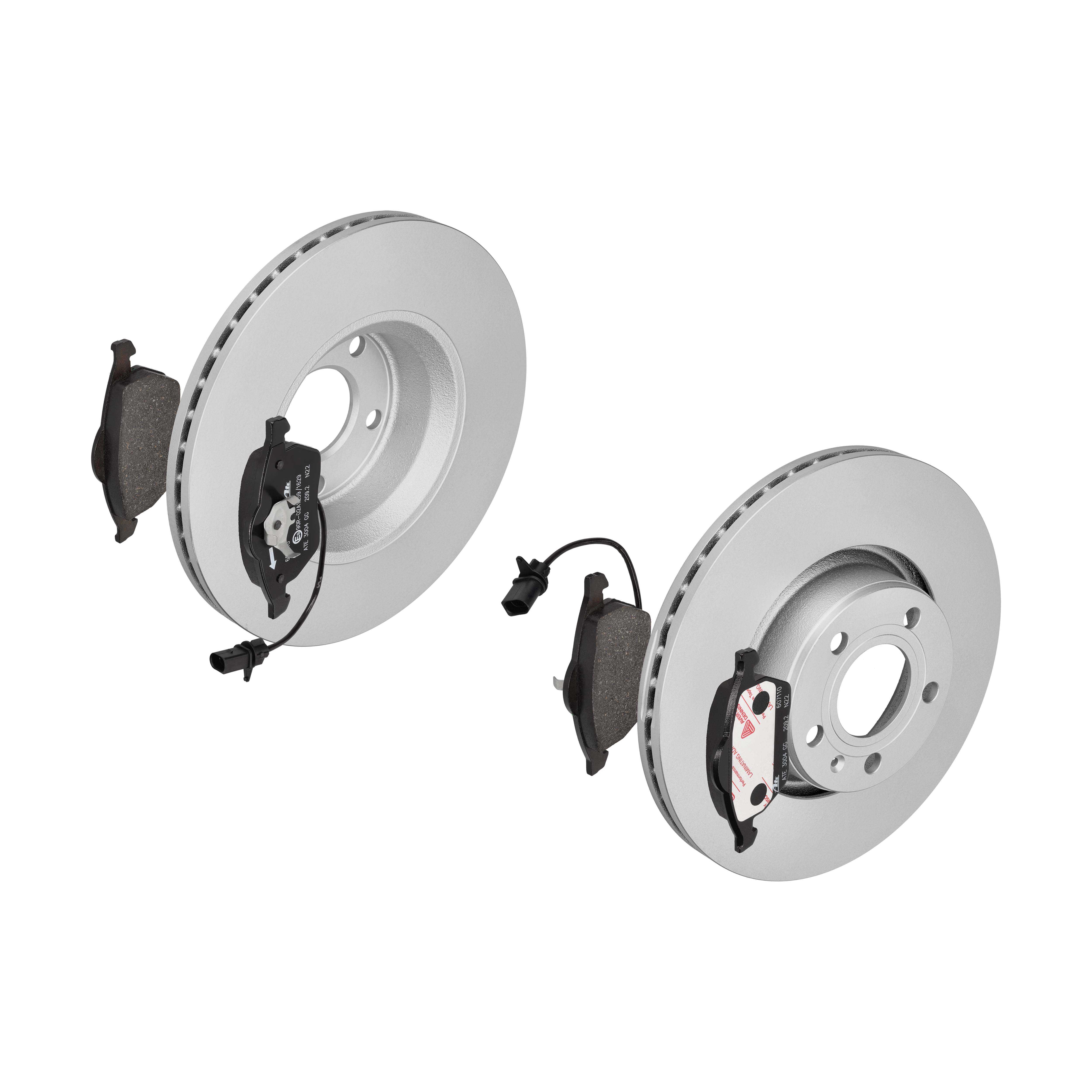 ATE Bremsesæt, skivebremser 142022619 foraksel ventileret 314mm 25mm for VAG SKODA