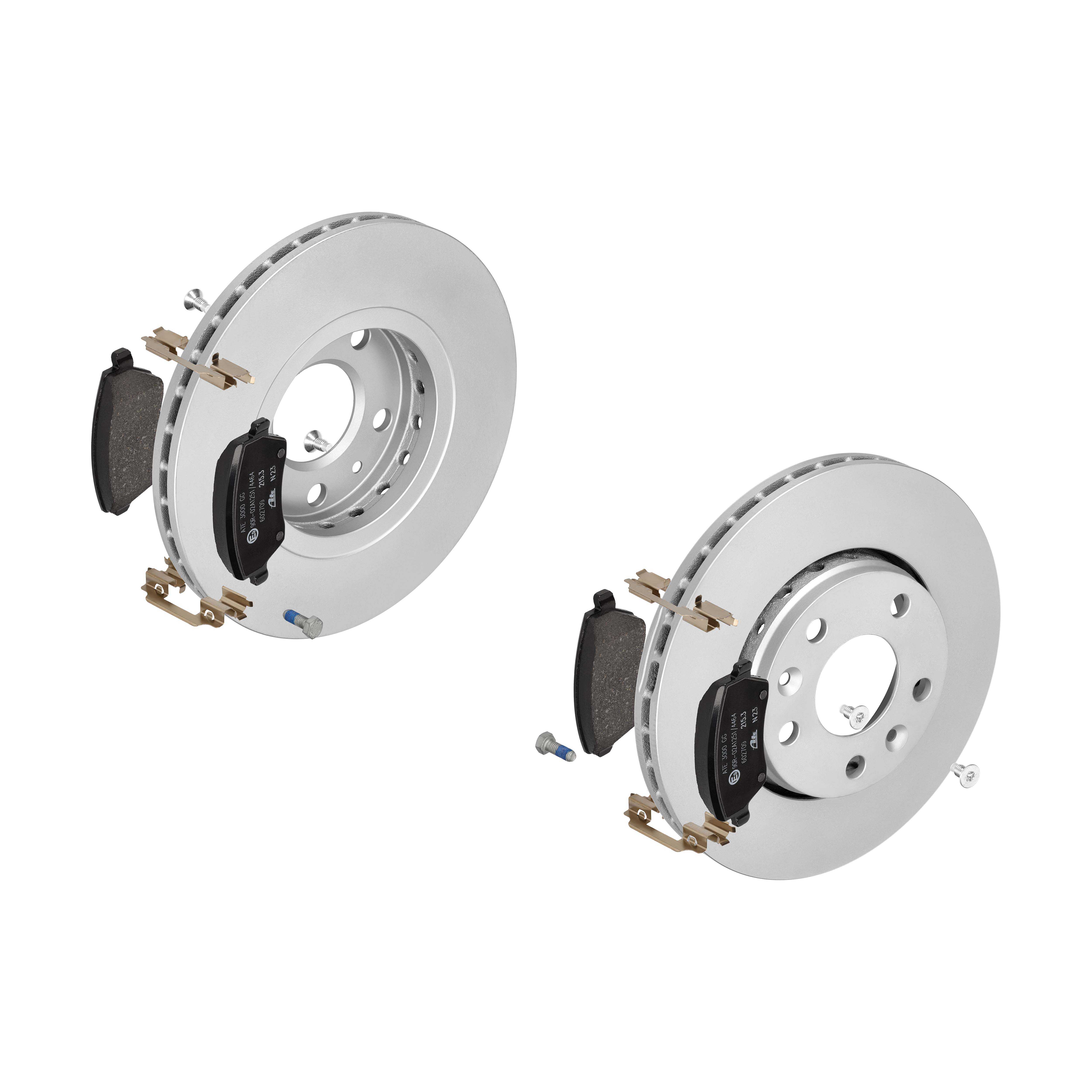 ATE Bremsesæt, skivebremser 142022602 foraksel ventileret 280mm 24mm for MERCEDES-BENZ RENAULT DACIA NISSAN LADA