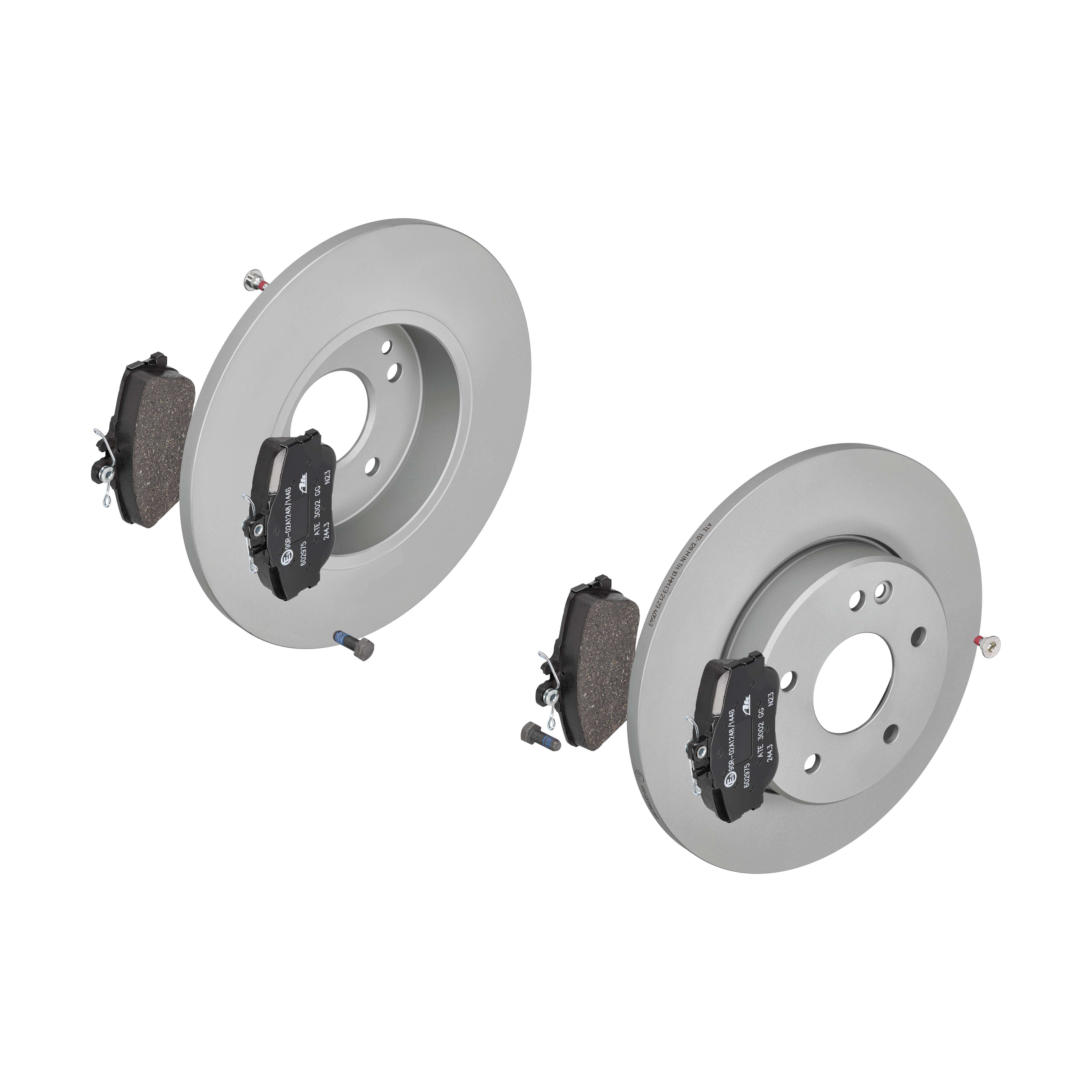 ATE Bremsesæt, skivebremser 142022108 foraksel fuld 284mm 12mm for MERCEDES-BENZ