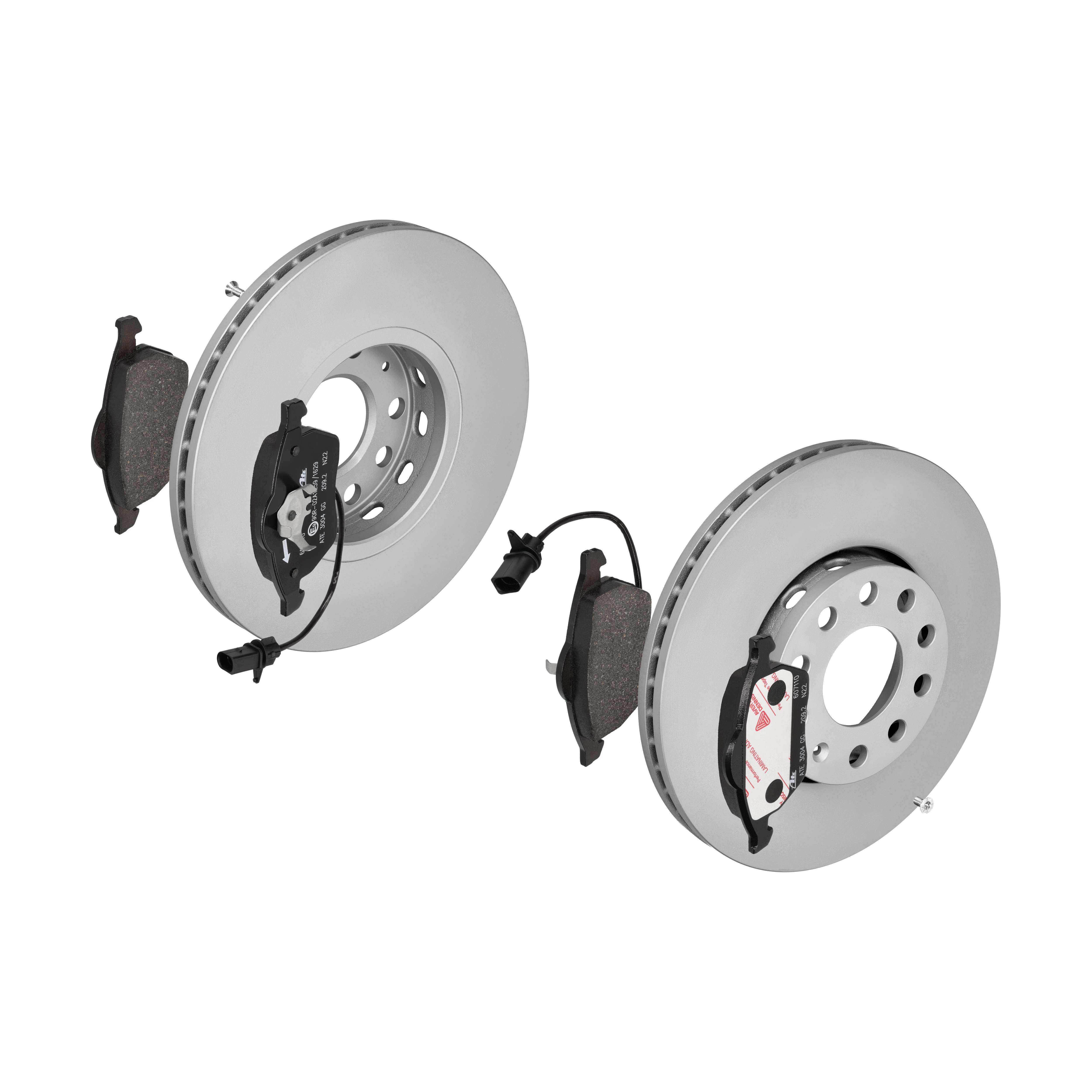 ATE Bremsesæt, skivebremser ijf14161b0 foraksel ventileret 288mm 25mm for SEAT SKODA VAG