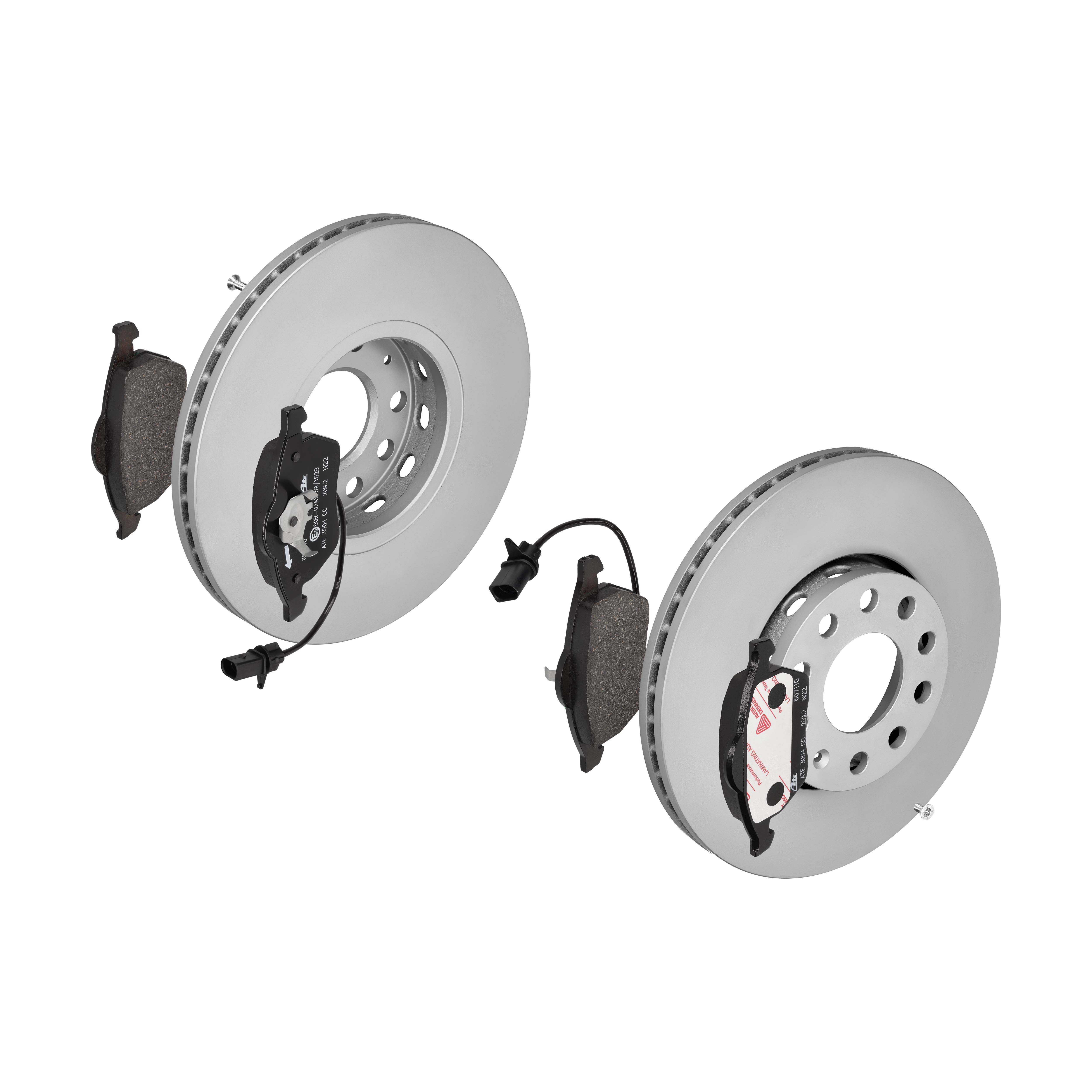 ATE Bremsesæt, skivebremser 142021745 foraksel ventileret 288mm 25mm for VAG SEAT SKODA