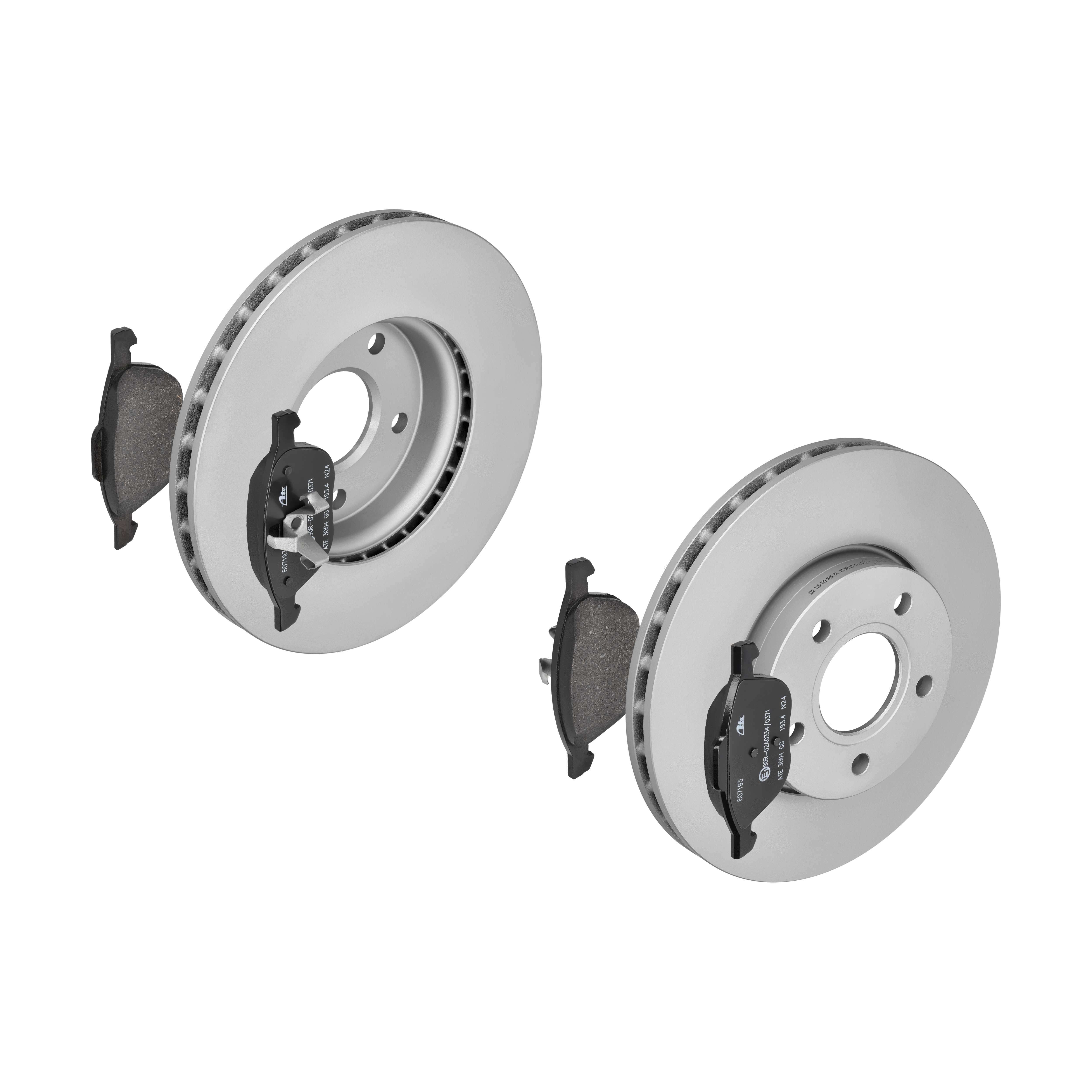 ATE Bremsesæt, skivebremser ijf1415f80 foraksel ventileret 278mm 25mm for FORD VOLVO MAZDA