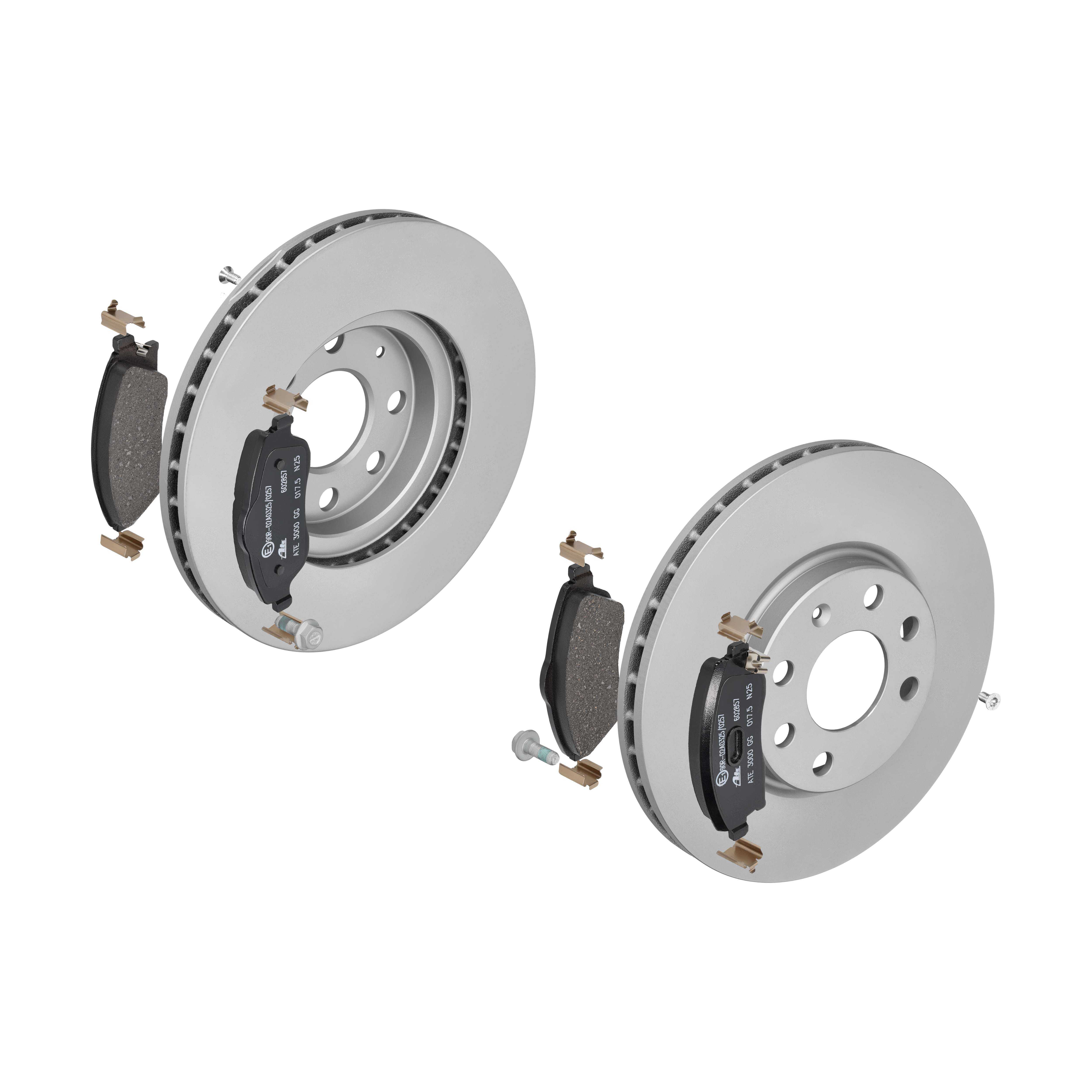 ATE Bremsesæt, skivebremser 142022137 foraksel ventileret 260mm 24mm for VAUXHALL OPEL