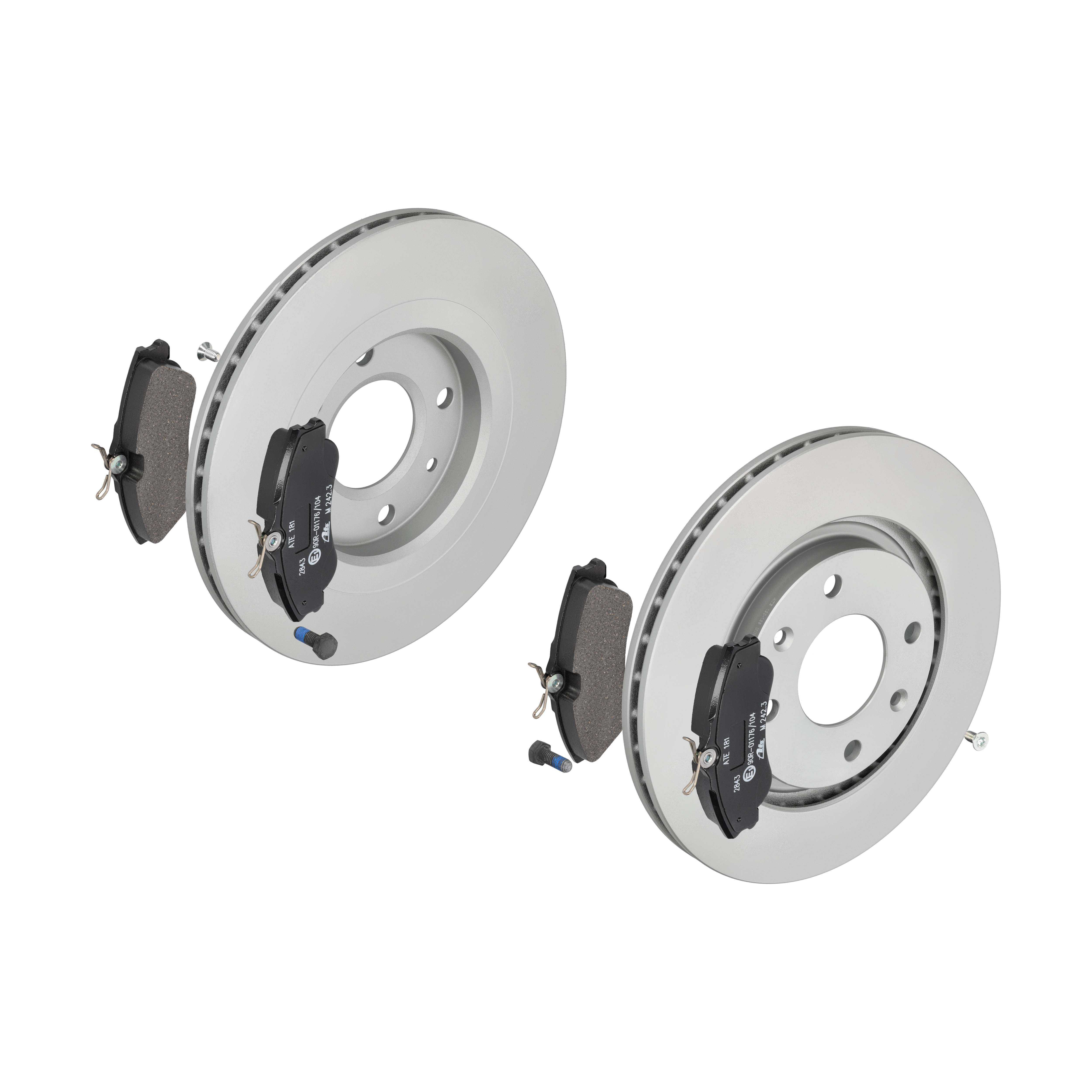 ATE Bremsesæt, skivebremser 142022024 foraksel ventileret 266mm 20mm for PEUGEOT CITROËN