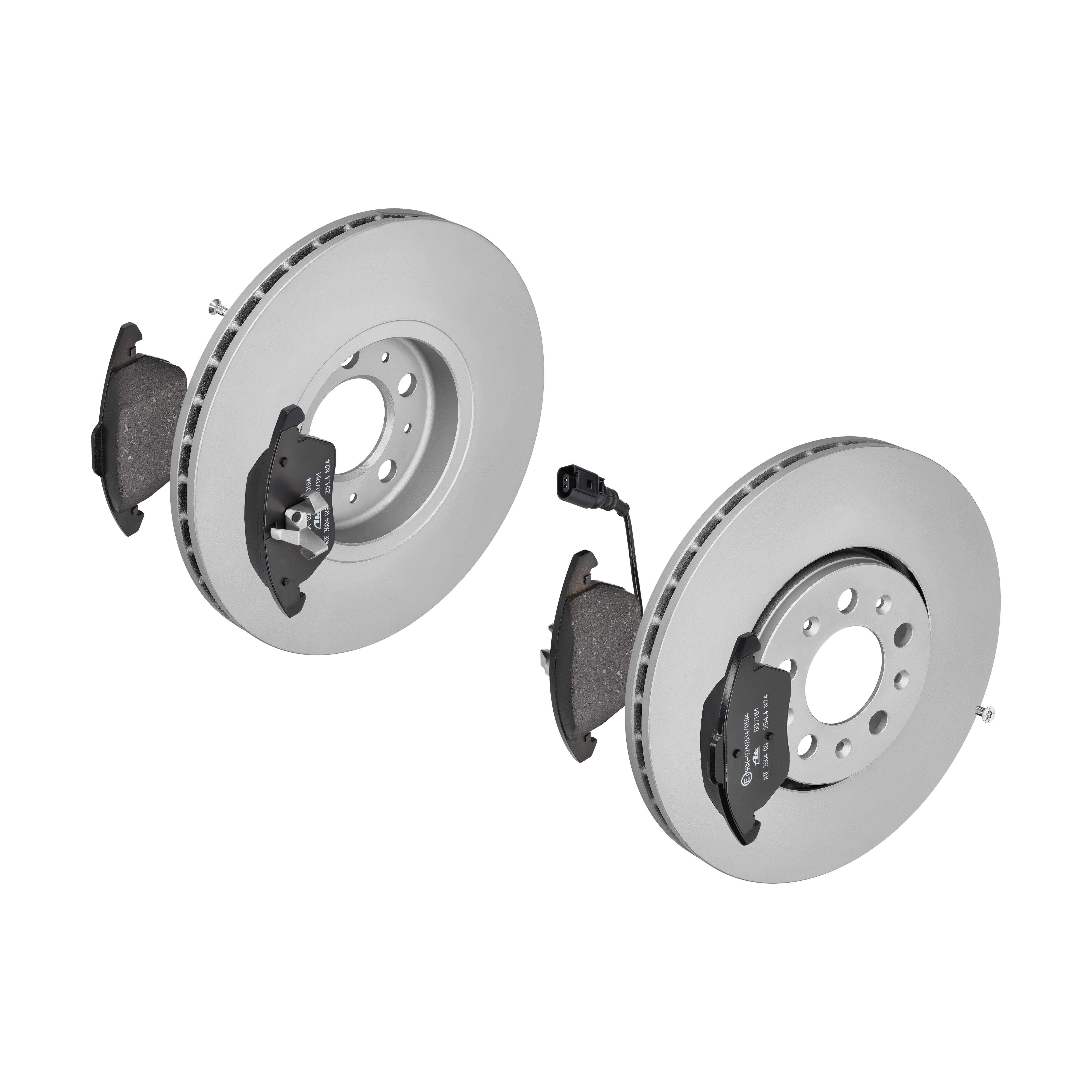 ATE Bremsesæt, skivebremser 142021997 foraksel ventileret 288mm 25mm for SEAT SKODA VAG