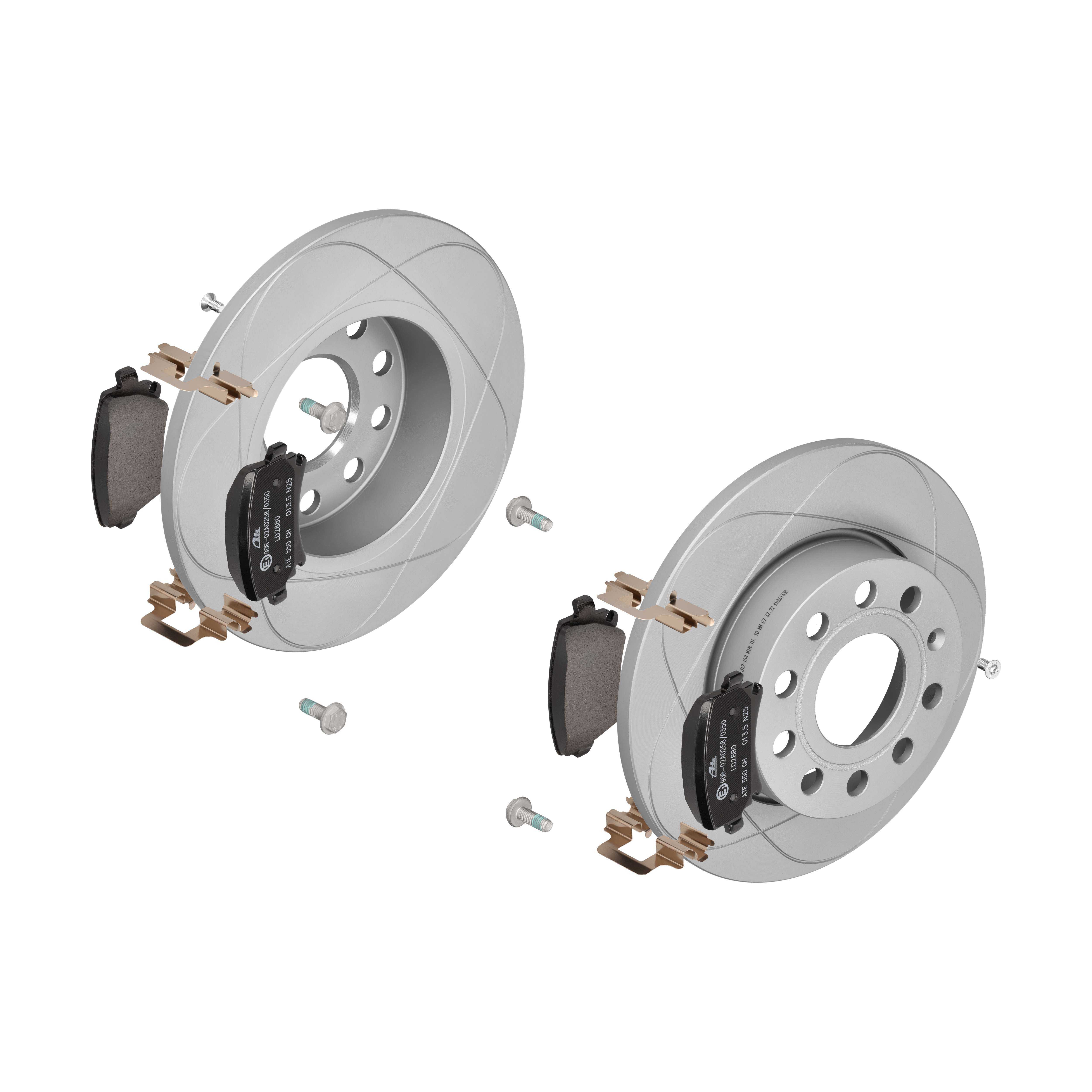 ATE Bremsesæt, skivebremser 142042743 bagaksel fuld 256mm 12mm for SEAT VAG SKODA