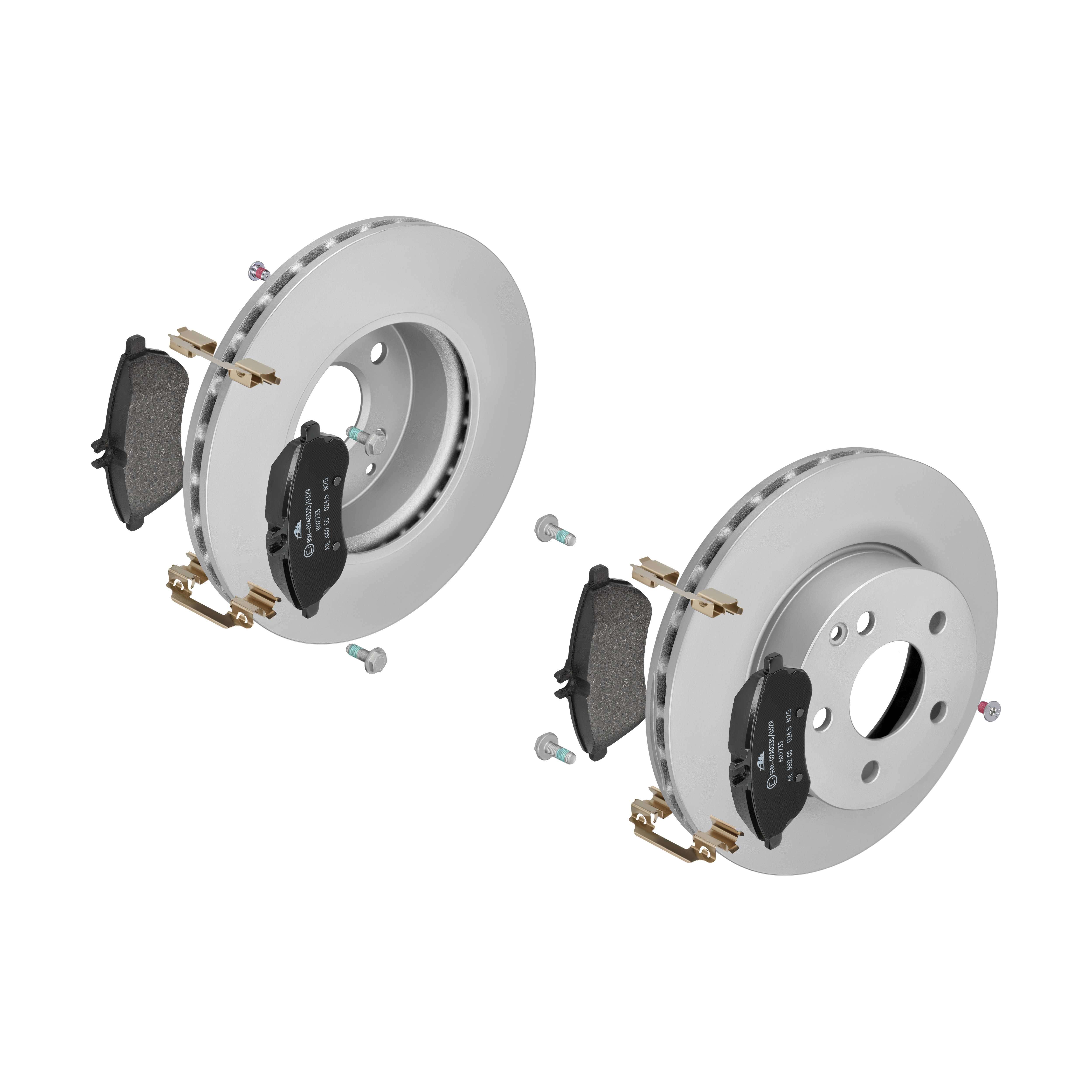 ATE Bremsesæt, skivebremser 142022532 foraksel ventileret 288mm 25mm for MERCEDES-BENZ