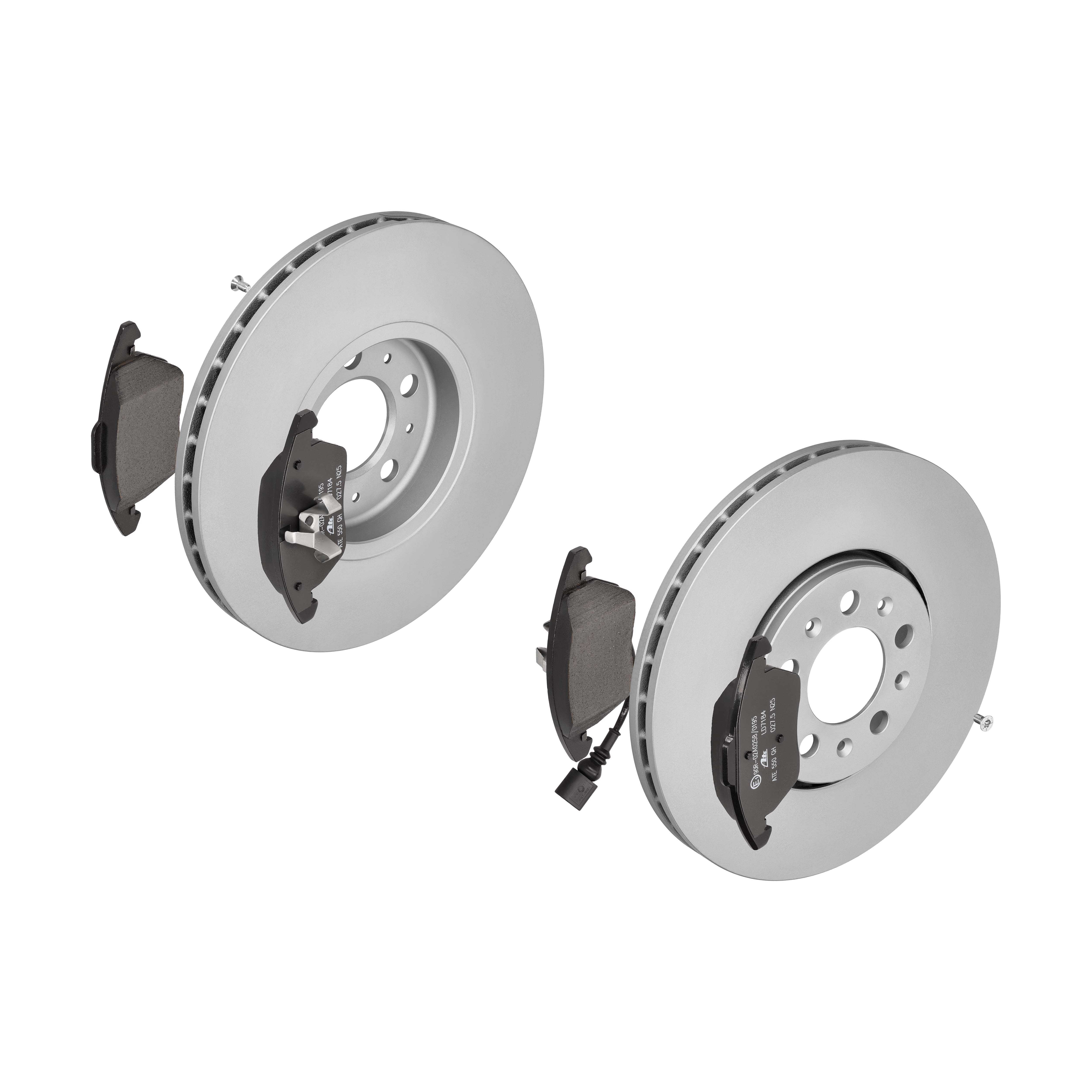 ATE Bremsesæt, skivebremser 142021996 foraksel ventileret 288mm 25mm for SEAT VAG SKODA