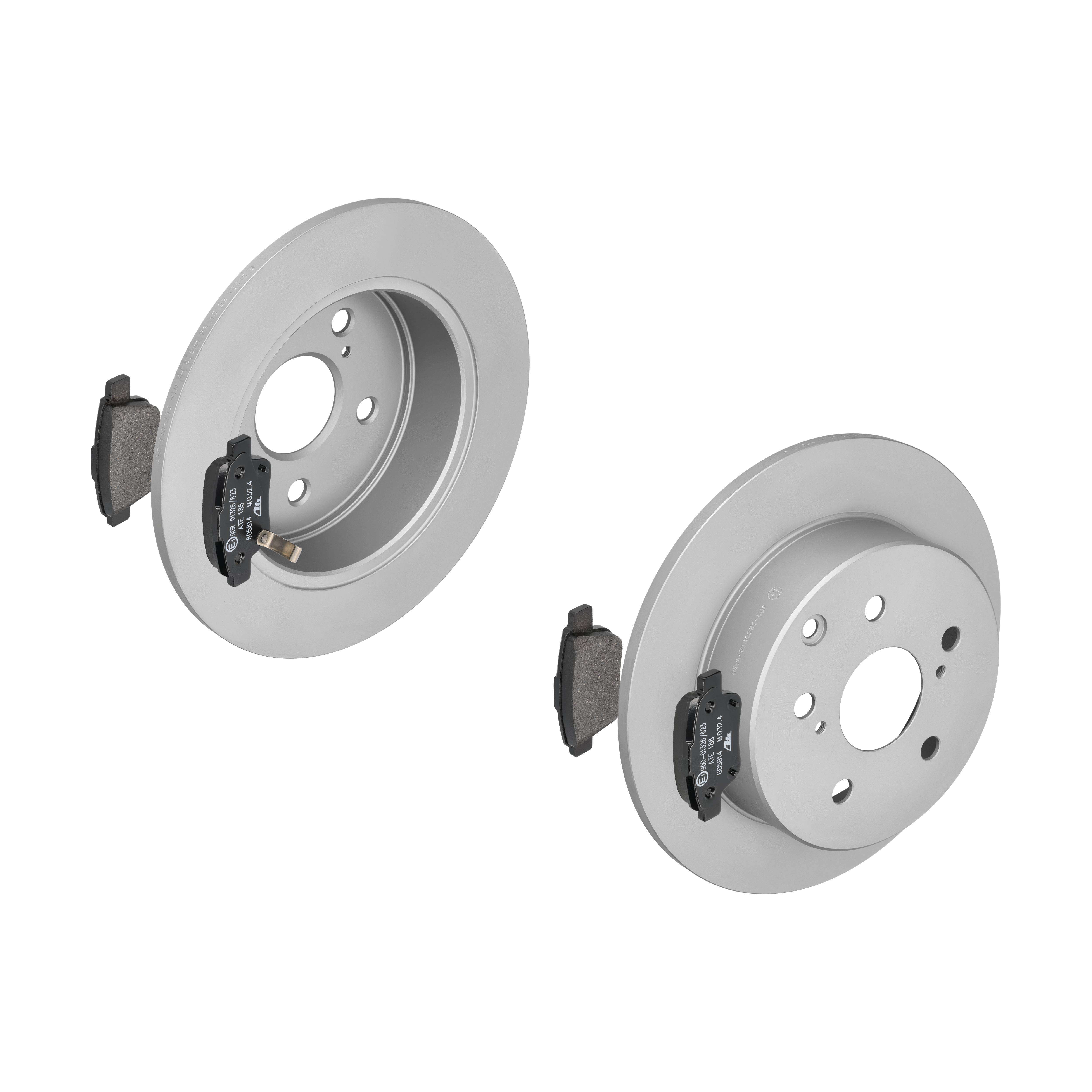 ATE Bremsesæt, skivebremser 142022725 bagaksel fuld 280mm 10mm for TOYOTA