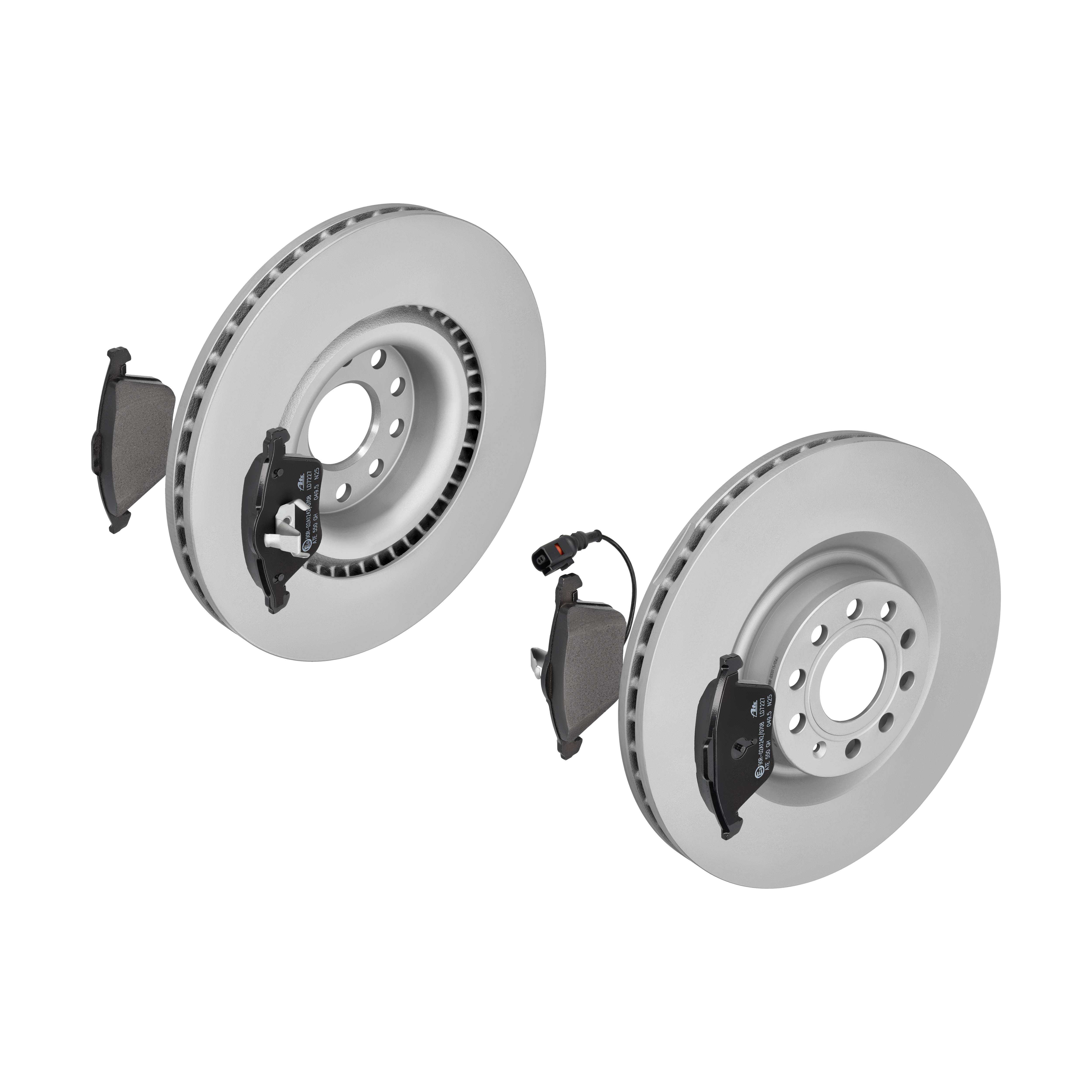 ATE Bremsesæt, skivebremser 142022902 foraksel ventileret 345mm 30mm for VAG