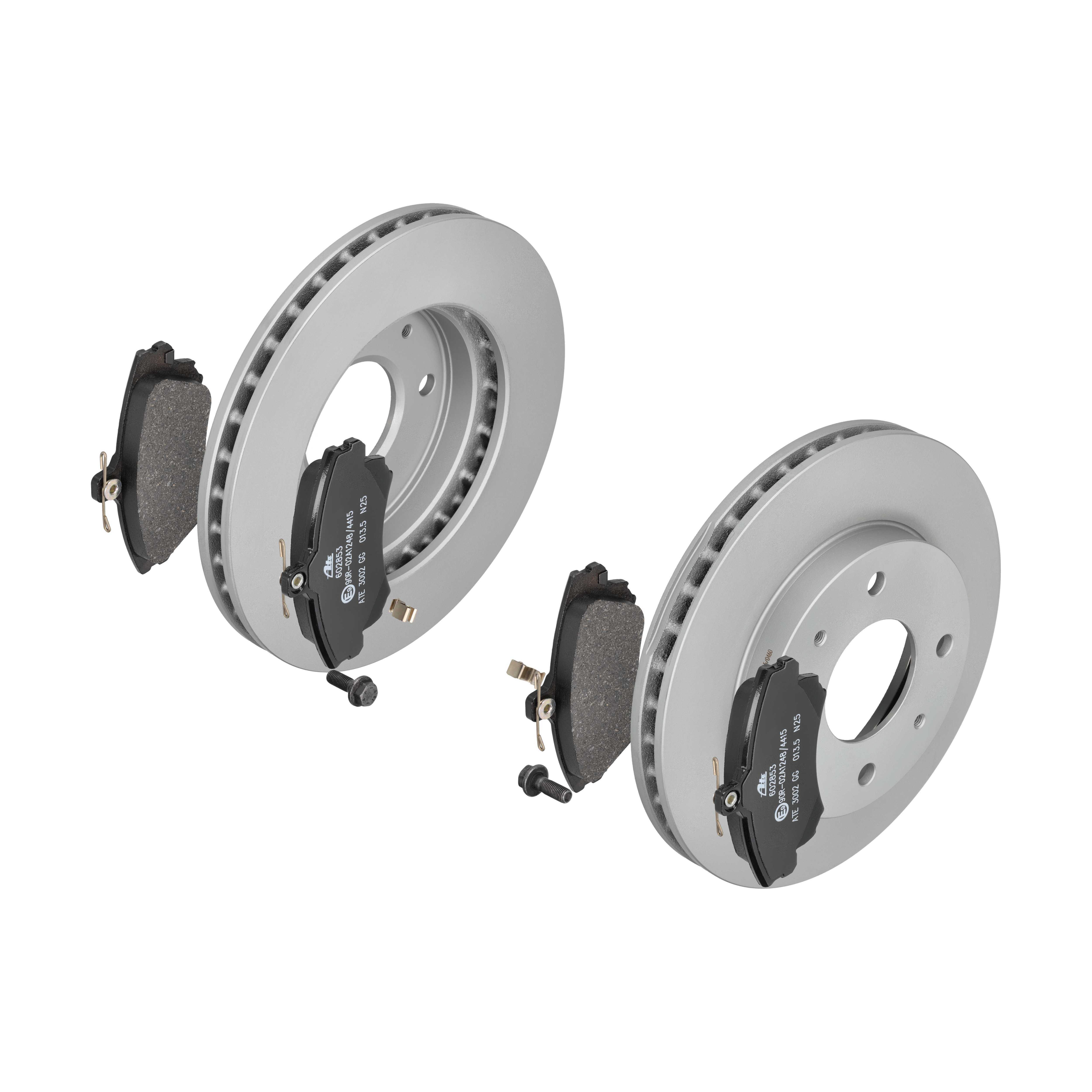 ATE Bremsesæt, skivebremser ijf141bek5 foraksel ventileret 256mm 24mm for VOLVO MITSUBISHI KIA