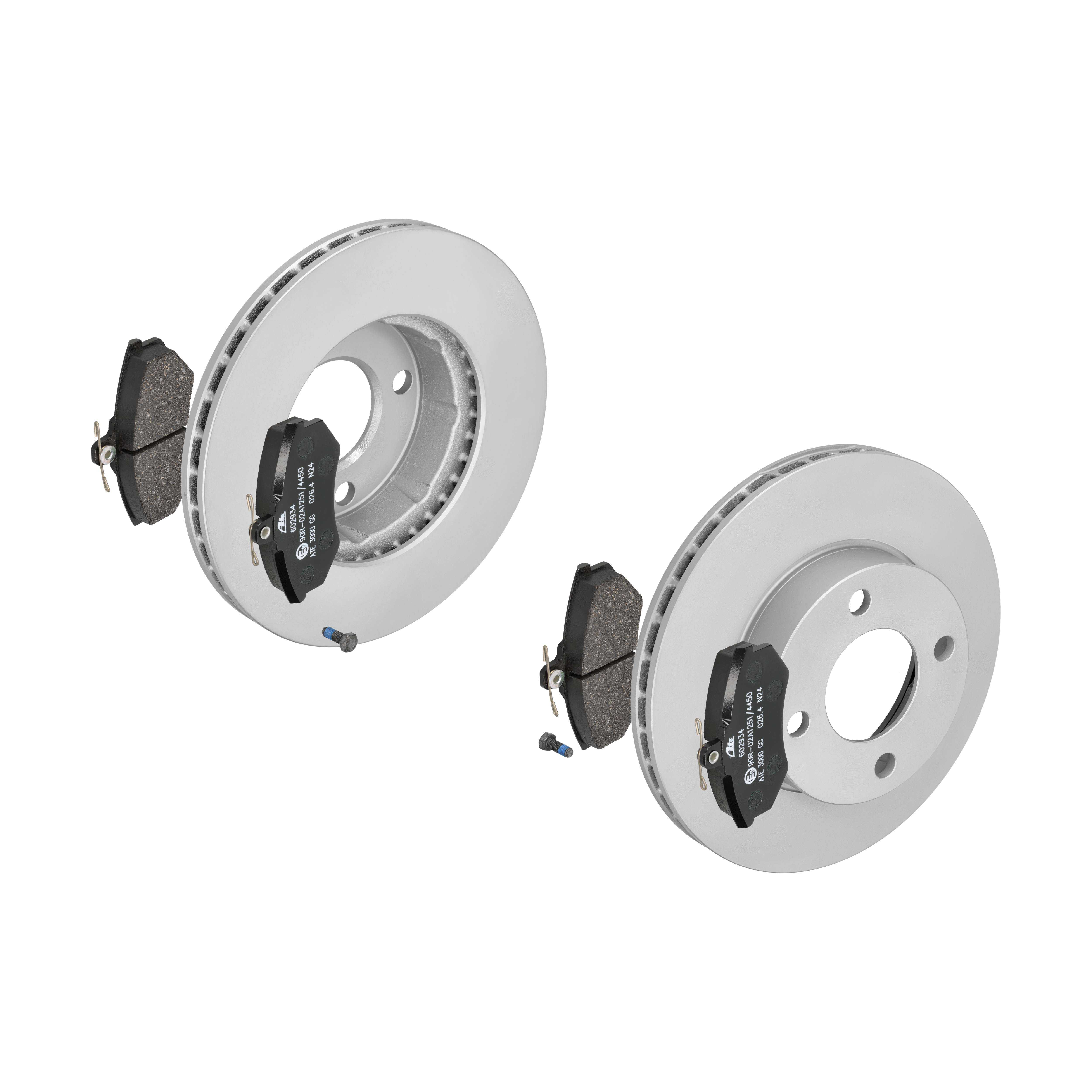 ATE Bremsesæt, skivebremser 142022595 foraksel ventileret 256mm 22mm for VAG