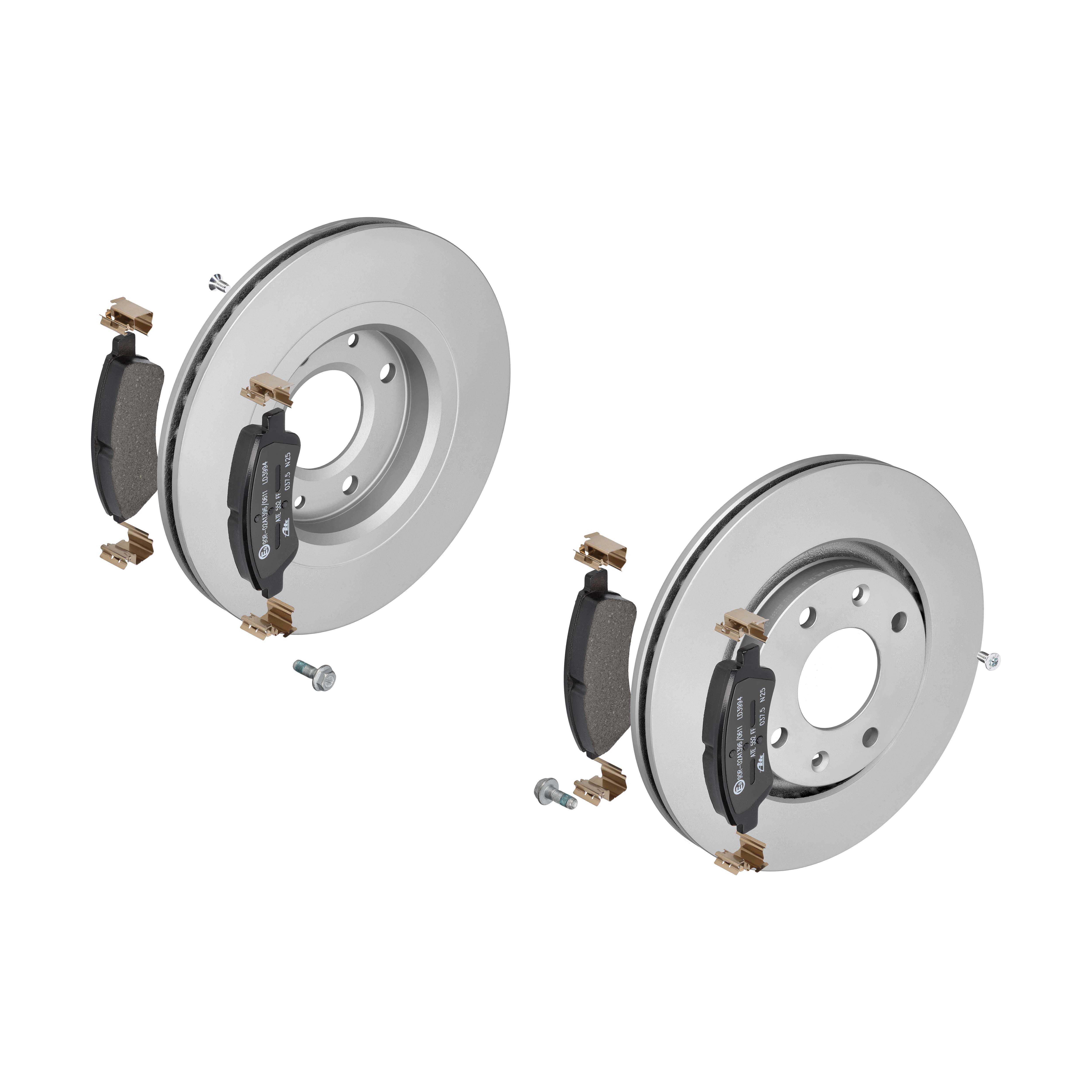 ATE Bremsesæt, skivebremser sg000008ak foraksel ventileret 266mm 22mm for PEUGEOT CITROËN VAUXHALL OPEL