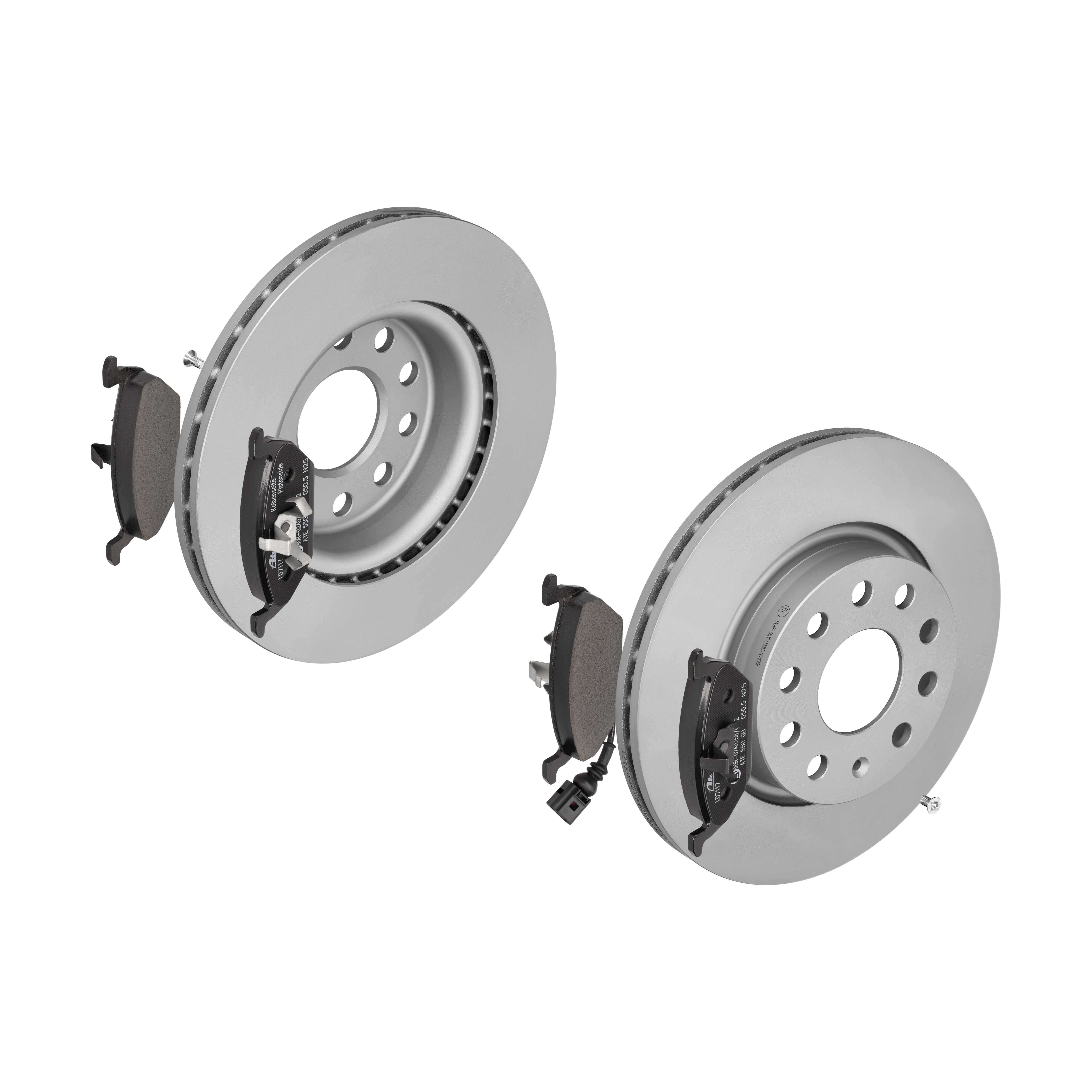 ATE Bremsesæt, skivebremser 142021726 foraksel ventileret 280mm 22mm for SKODA SEAT VAG