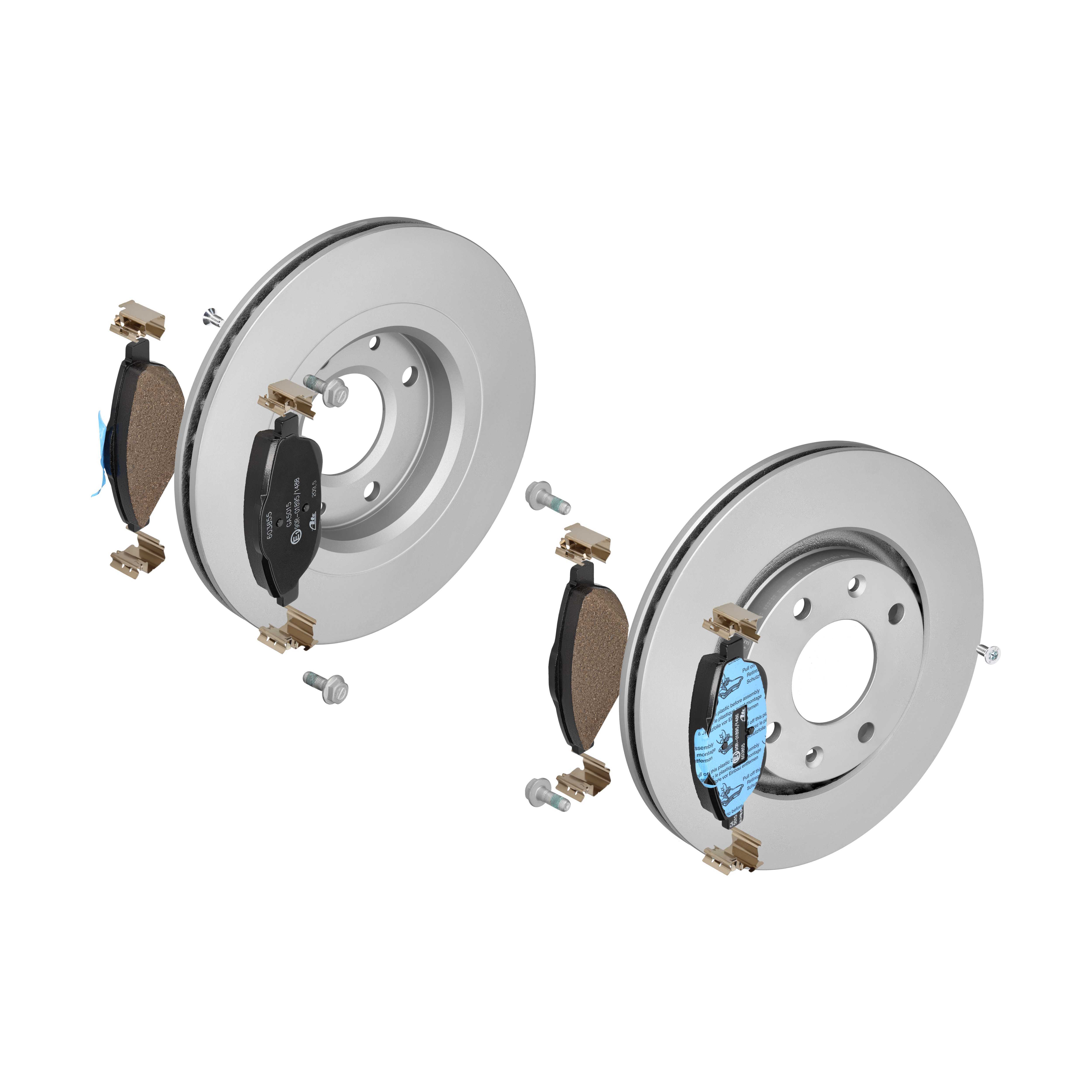 ATE Bremsesæt, skivebremser 142021807 foraksel ventileret 266mm 22mm for PEUGEOT CITROËN VAUXHALL OPEL