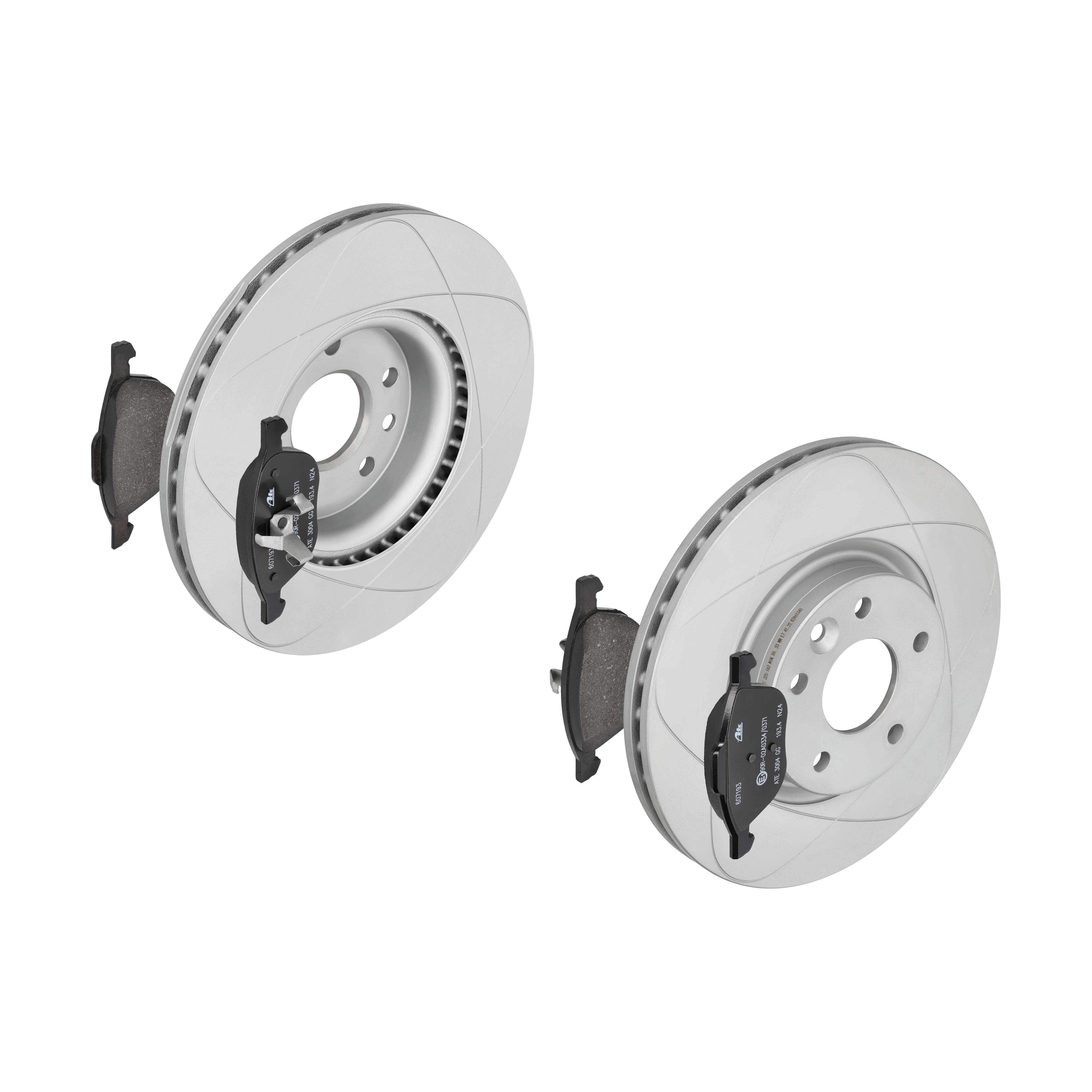 ATE Bremsesæt, skivebremser 142043027 foraksel ventileret 300mm 25mm for VOLVO FORD MAZDA