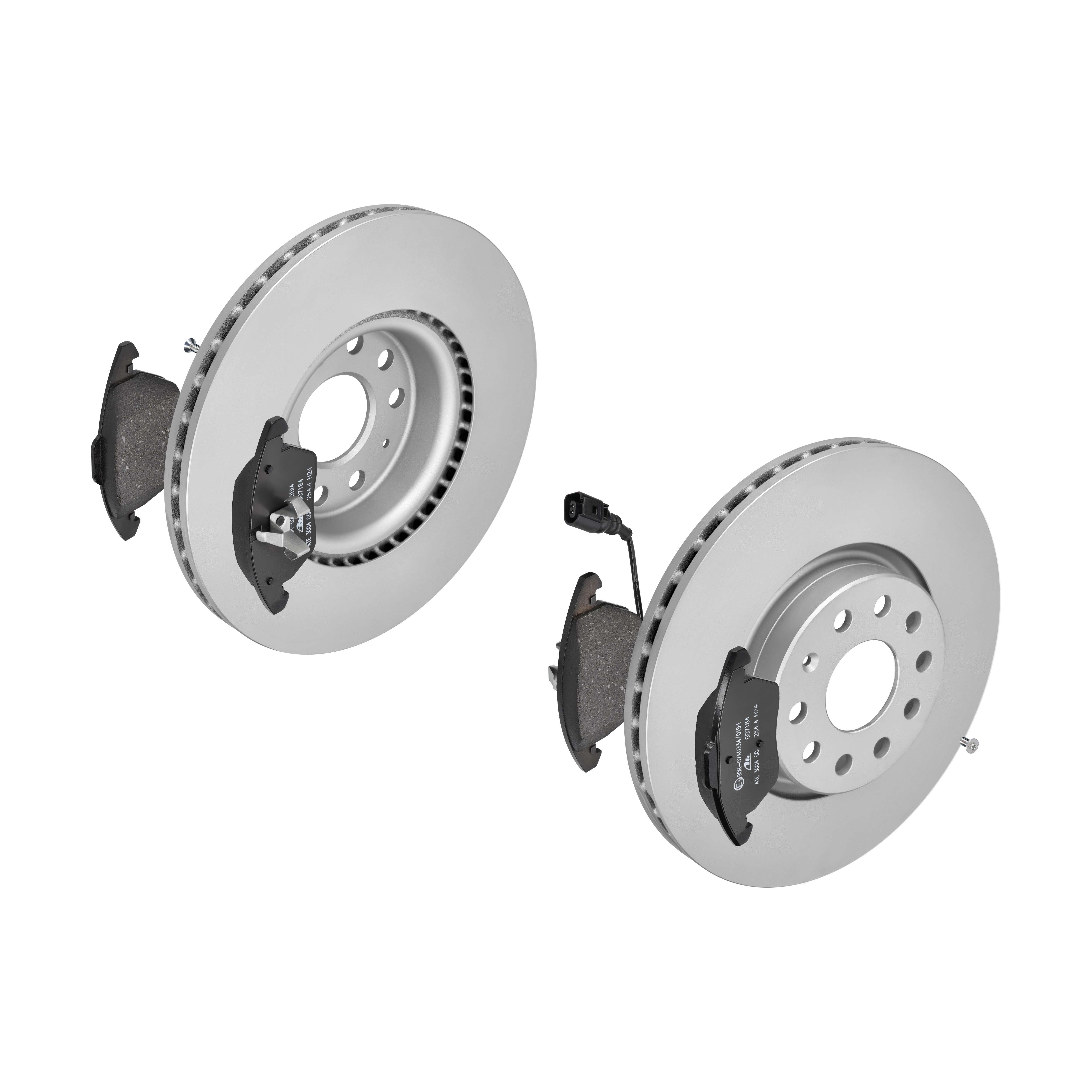 ATE Bremsesæt, skivebremser 142021831 foraksel ventileret 312mm 25mm for SEAT VAG SKODA