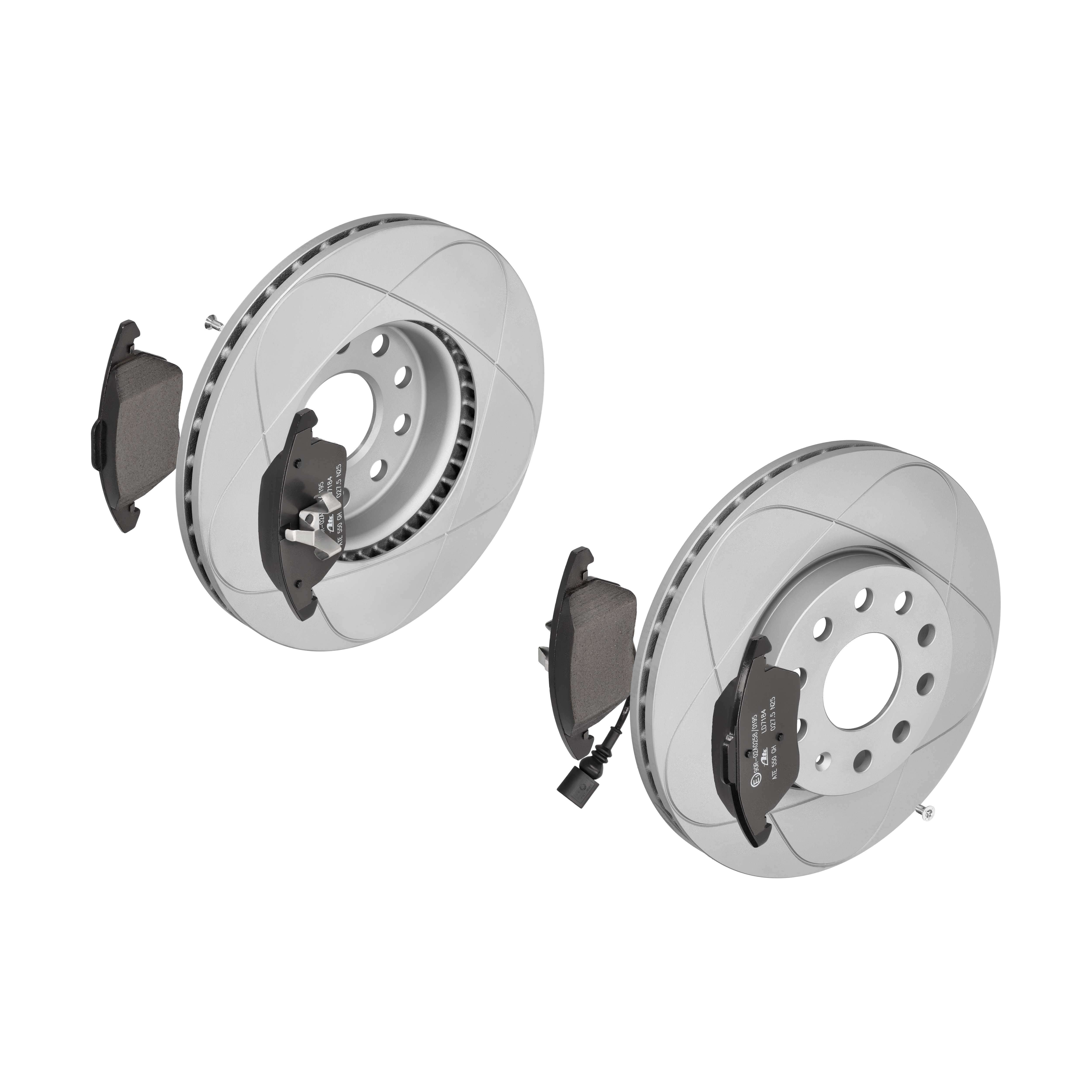 ATE Bremsesæt, skivebremser 142043008 foraksel ventileret 288mm 25mm for VAG SEAT SKODA