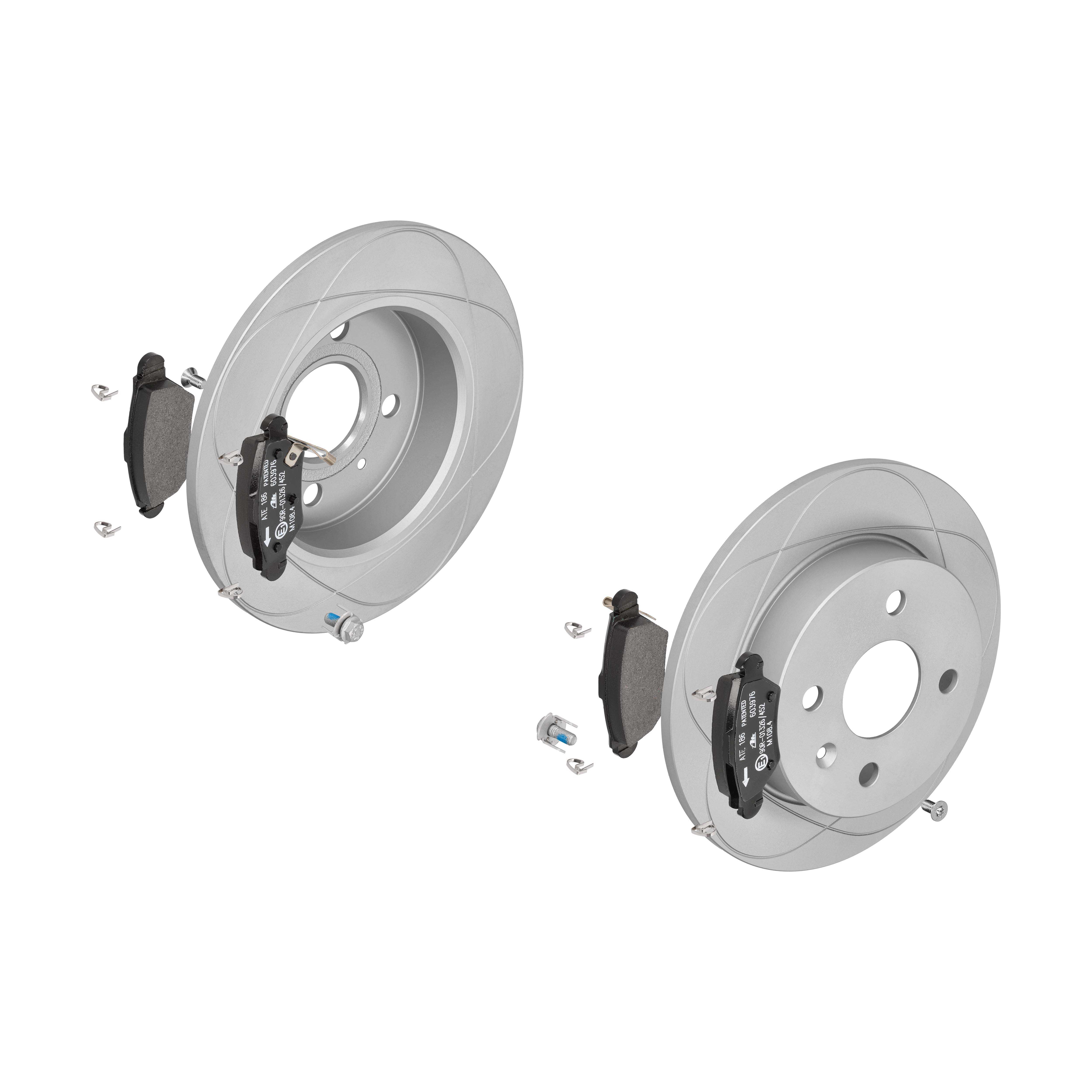 ATE Bremsesæt, skivebremser 142042686 bagaksel fuld 240mm 9mm for OPEL VAUXHALL