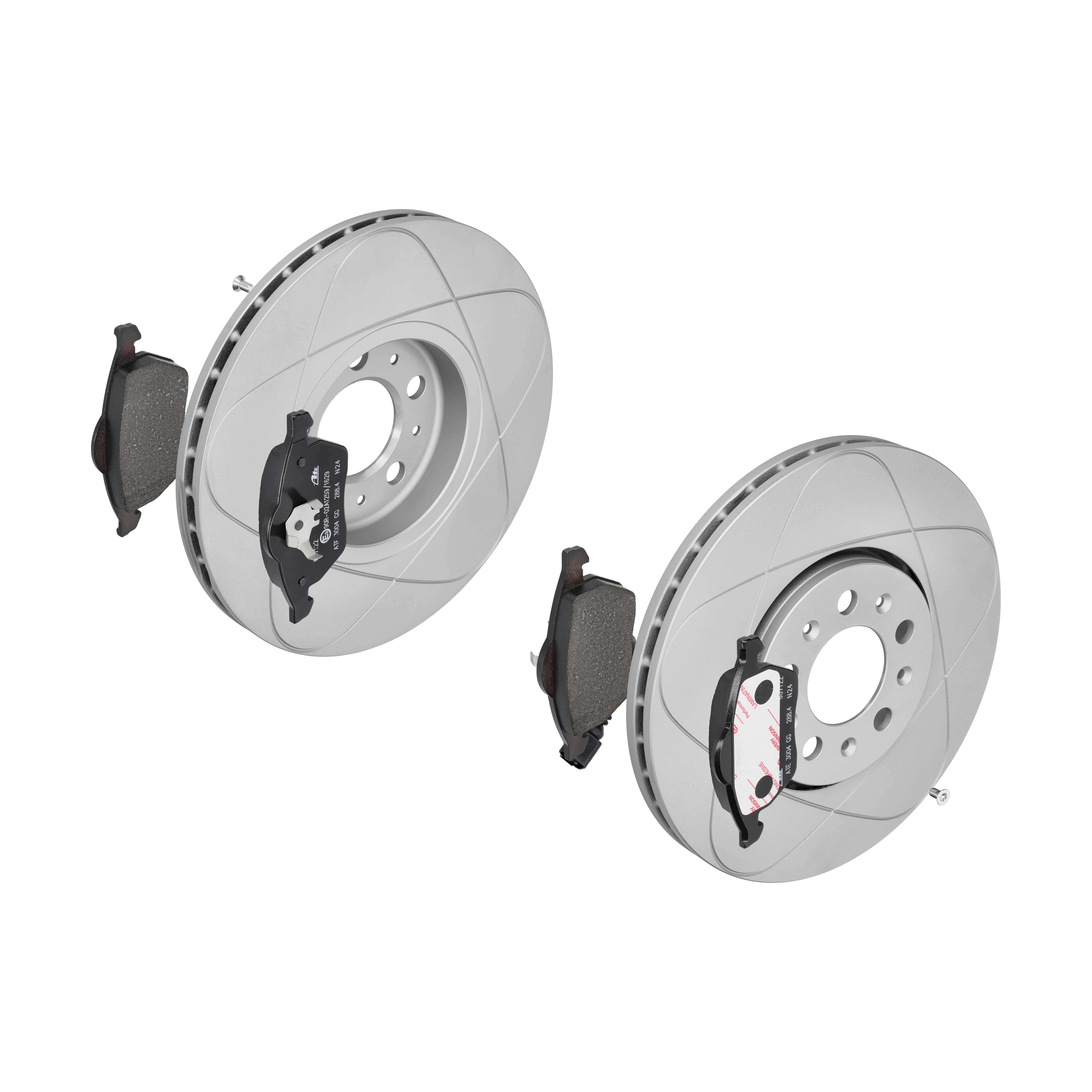 ATE Bremsesæt, skivebremser 142042967 foraksel ventileret 288mm 25mm for VAG SEAT SKODA