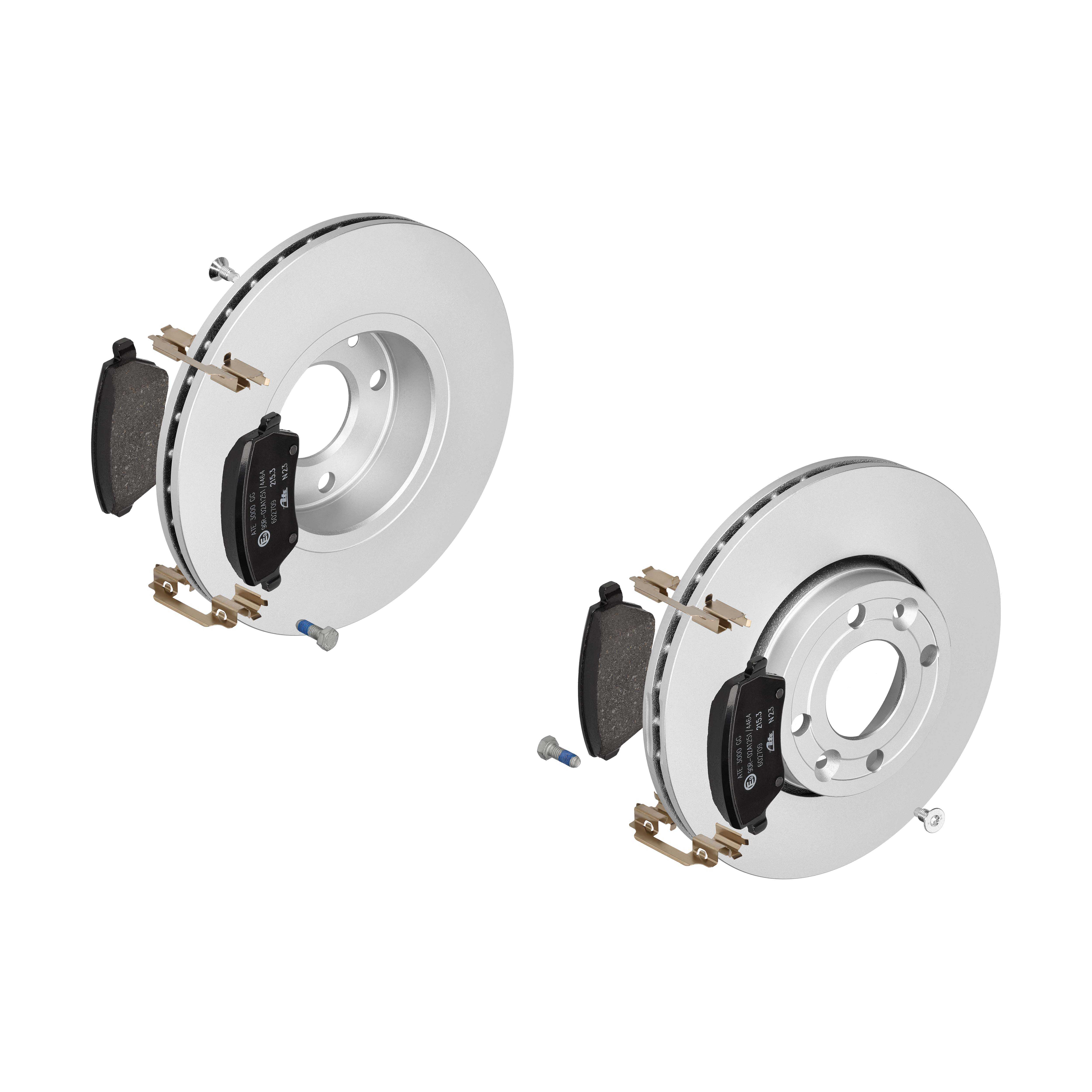 ATE Bremsesæt, skivebremser 142021777 foraksel ventileret 260mm 22mm for MERCEDES-BENZ RENAULT DACIA NISSAN LADA