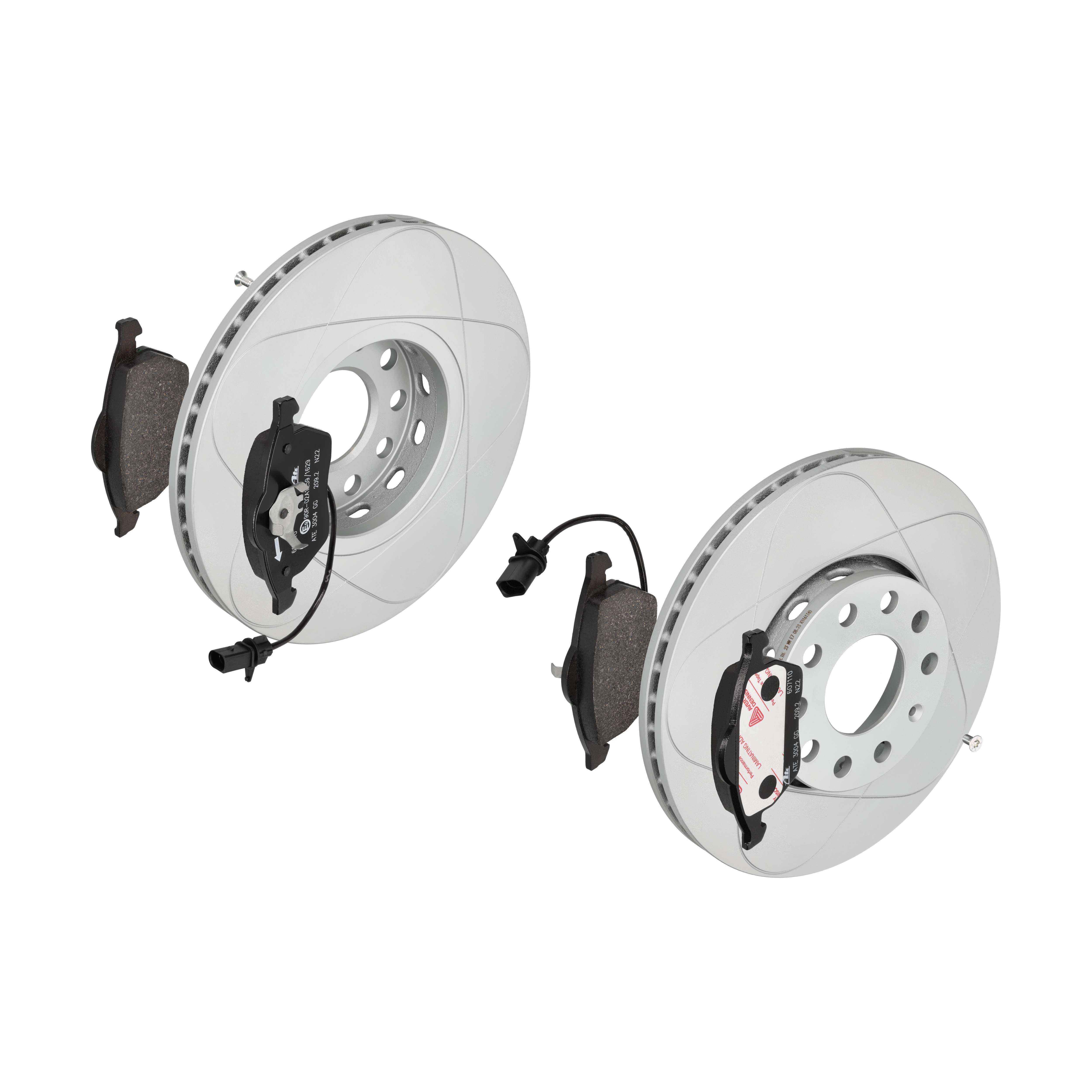 ATE Bremsesæt, skivebremser 142042955 foraksel ventileret 288mm 25mm for SEAT VAG SKODA