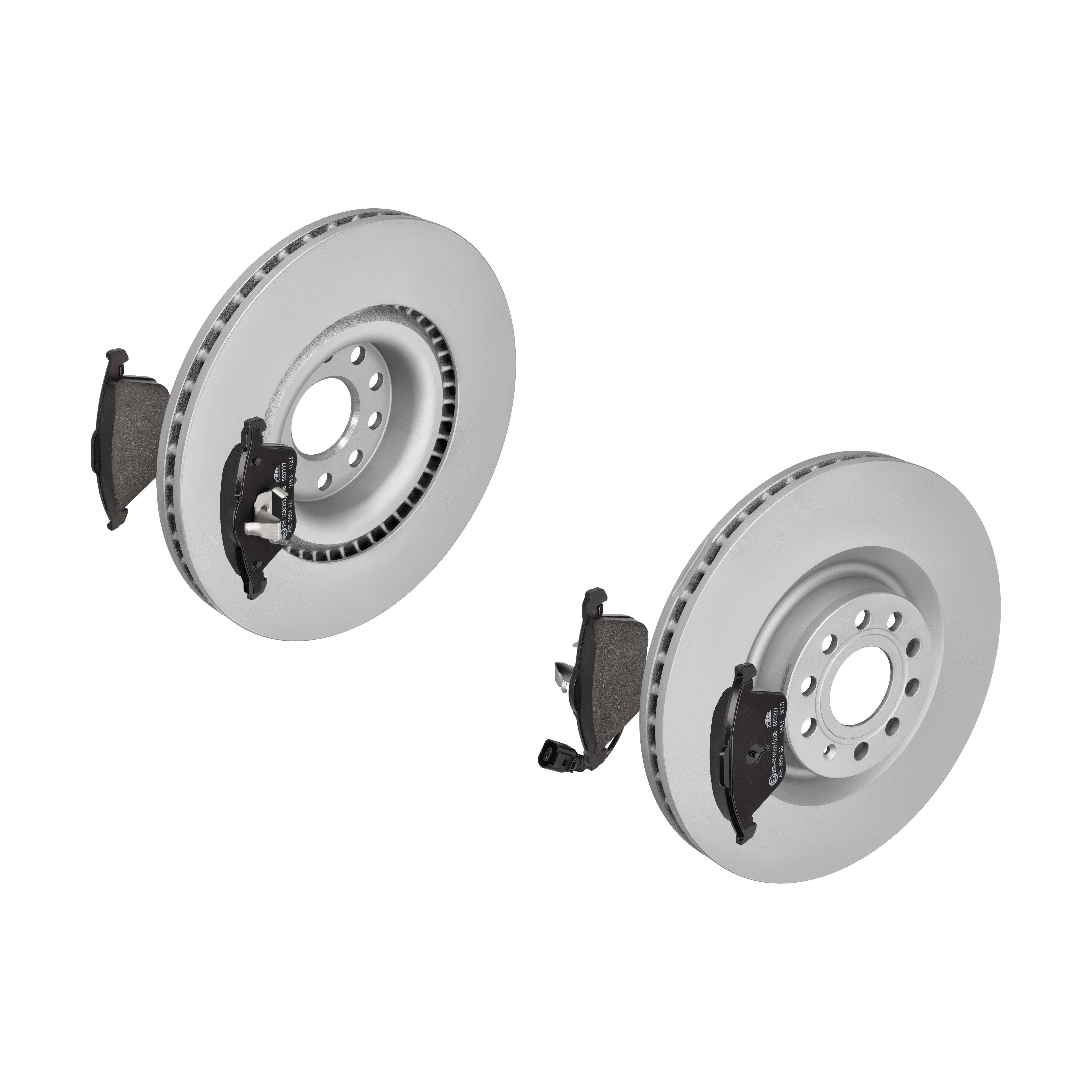 ATE Bremsesæt, skivebremser 142022907 foraksel ventileret 345mm 30mm for VAG SKODA