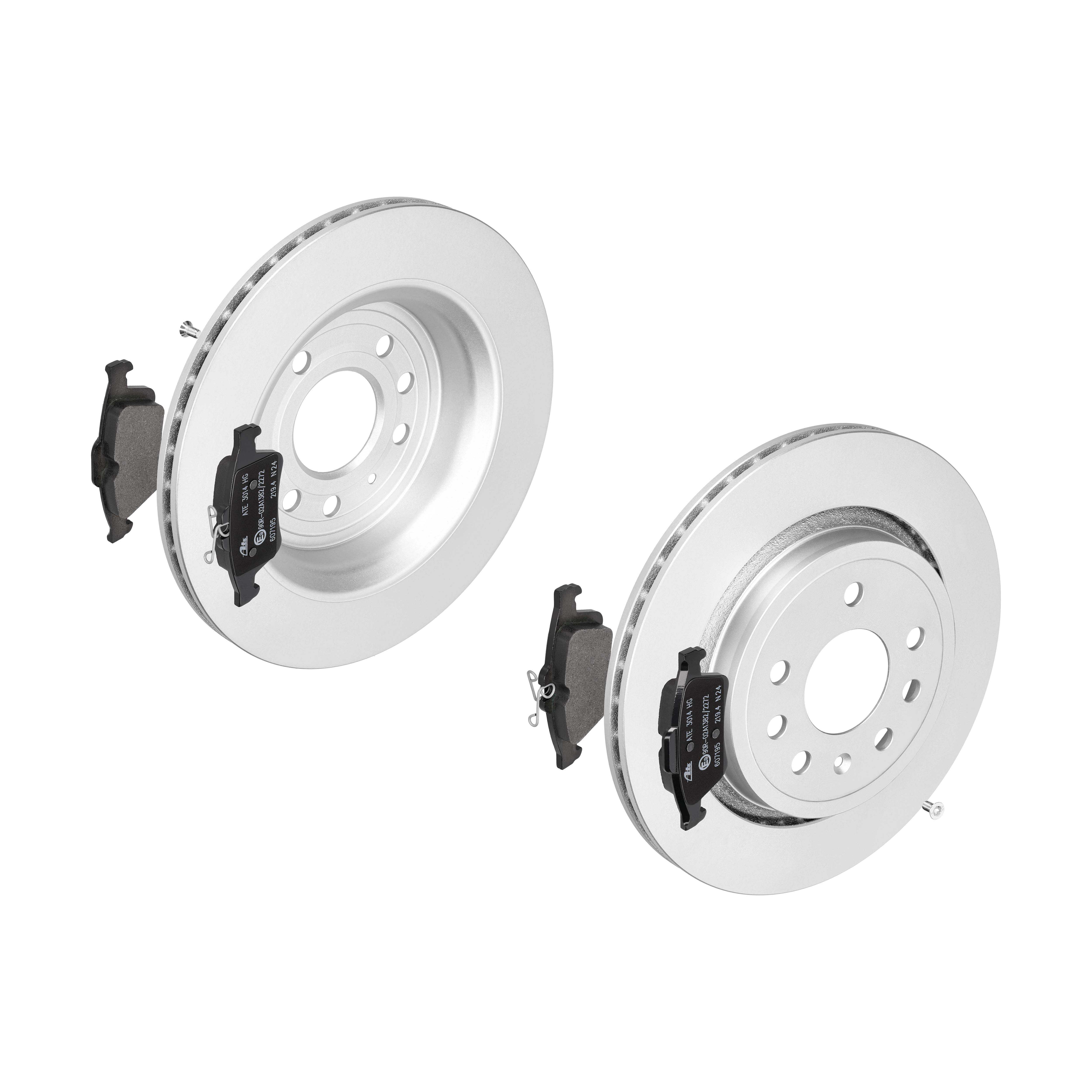 ATE Bremsesæt, skivebremser 142022445 bagaksel ventileret 292mm 19mm for VAUXHALL FORD OPEL VOLVO SAAB GENERAL MOTORS FIAT MAZDA