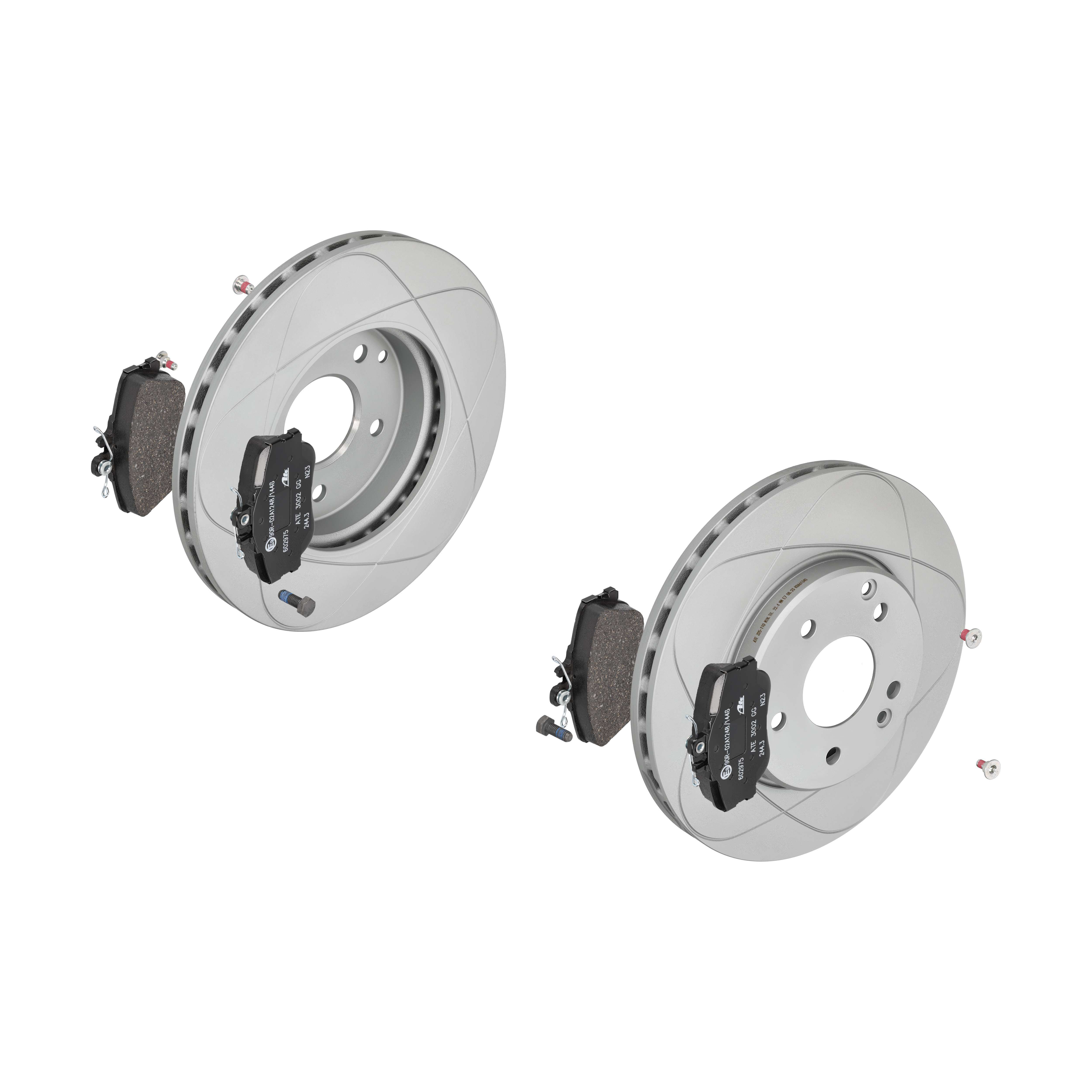 ATE Bremsesæt, skivebremser 142042959 foraksel ventileret 288mm 25mm for MERCEDES-BENZ