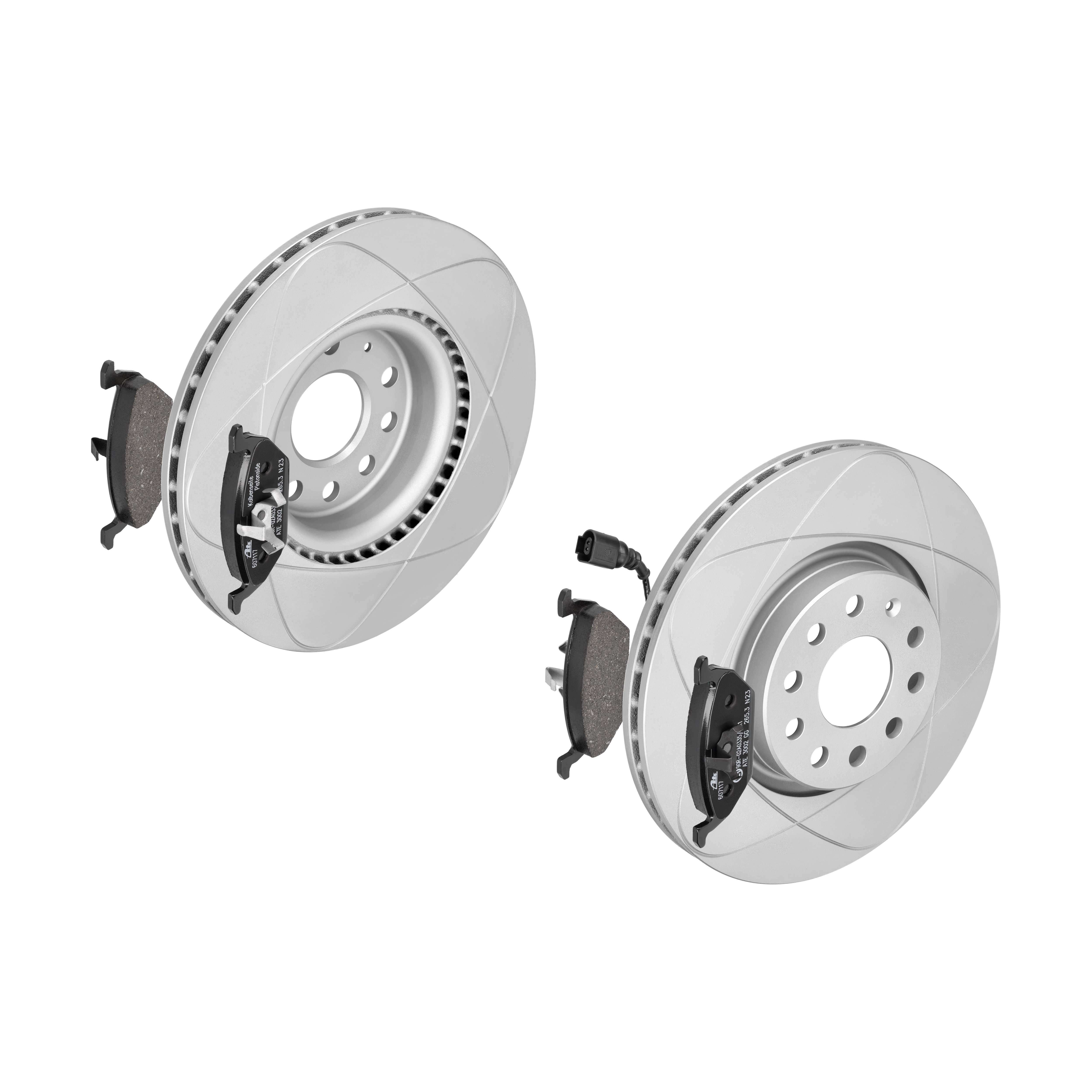 ATE Bremsesæt, skivebremser 142043021 foraksel ventileret 312mm 25mm for SKODA SEAT VAG