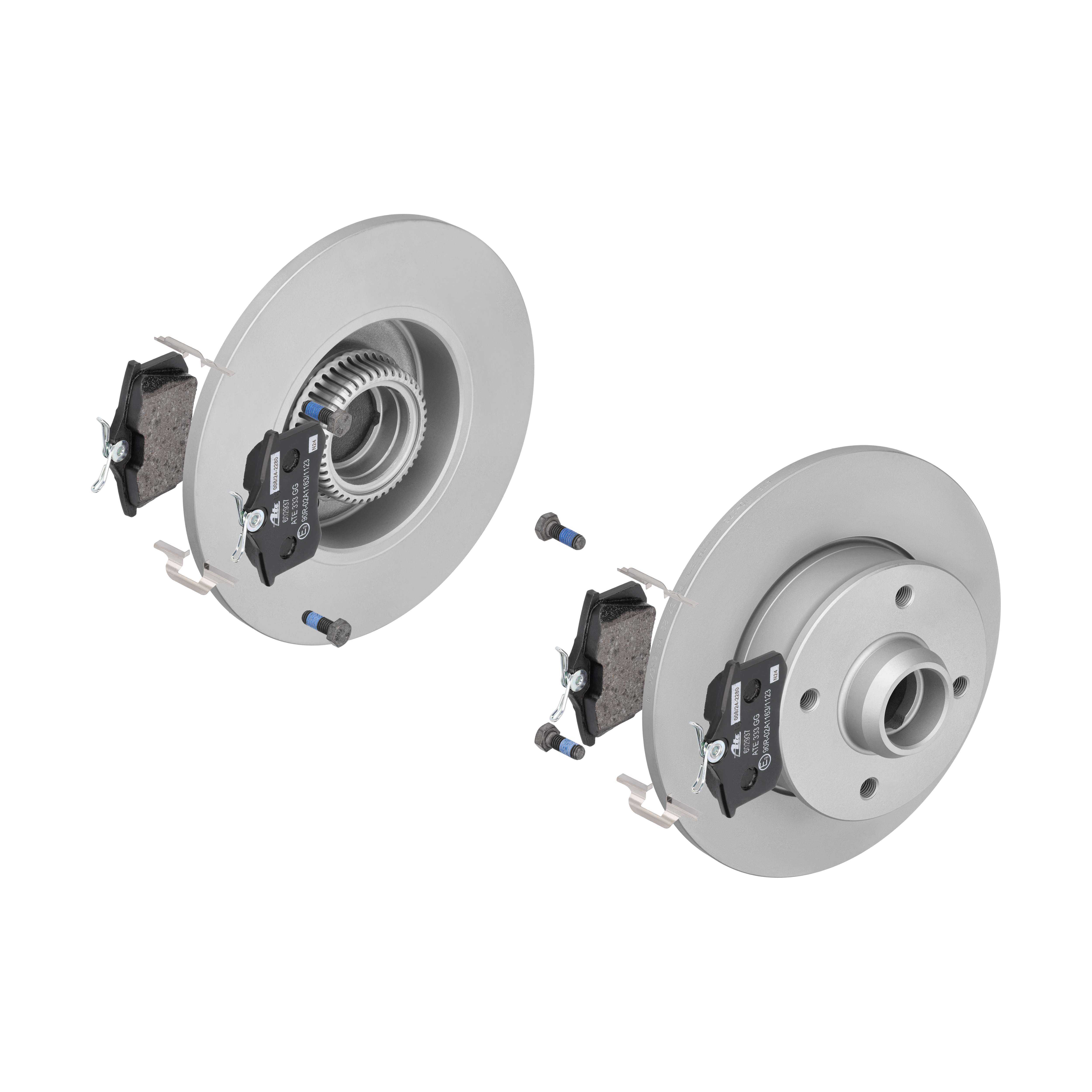 ATE Bremsesæt, skivebremser 142022125 bagaksel fuld 226mm 10mm for PEUGEOT VAG SEAT