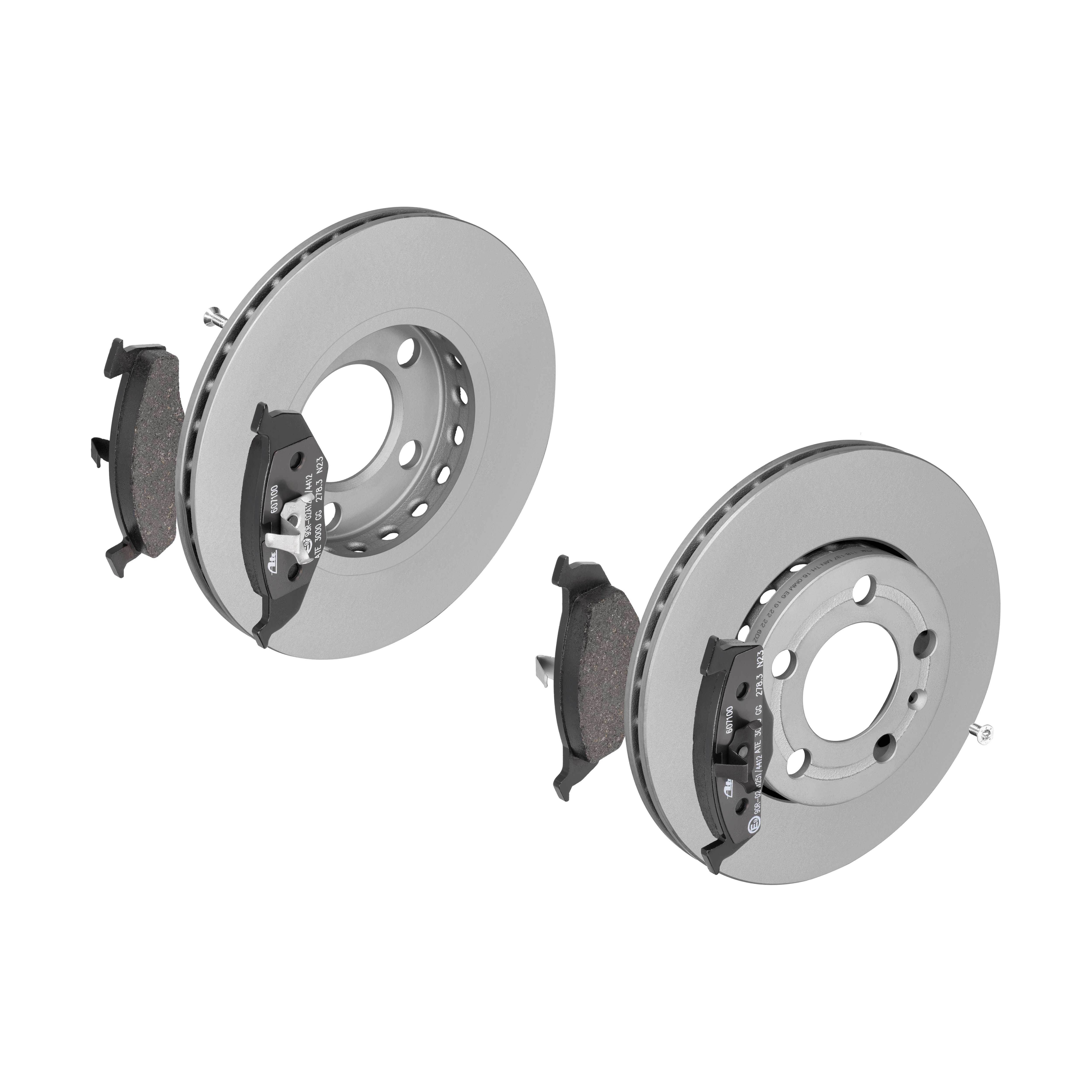 ATE Bremsesæt, skivebremser 142022246 foraksel ventileret 239mm 18mm for VAG SEAT SKODA