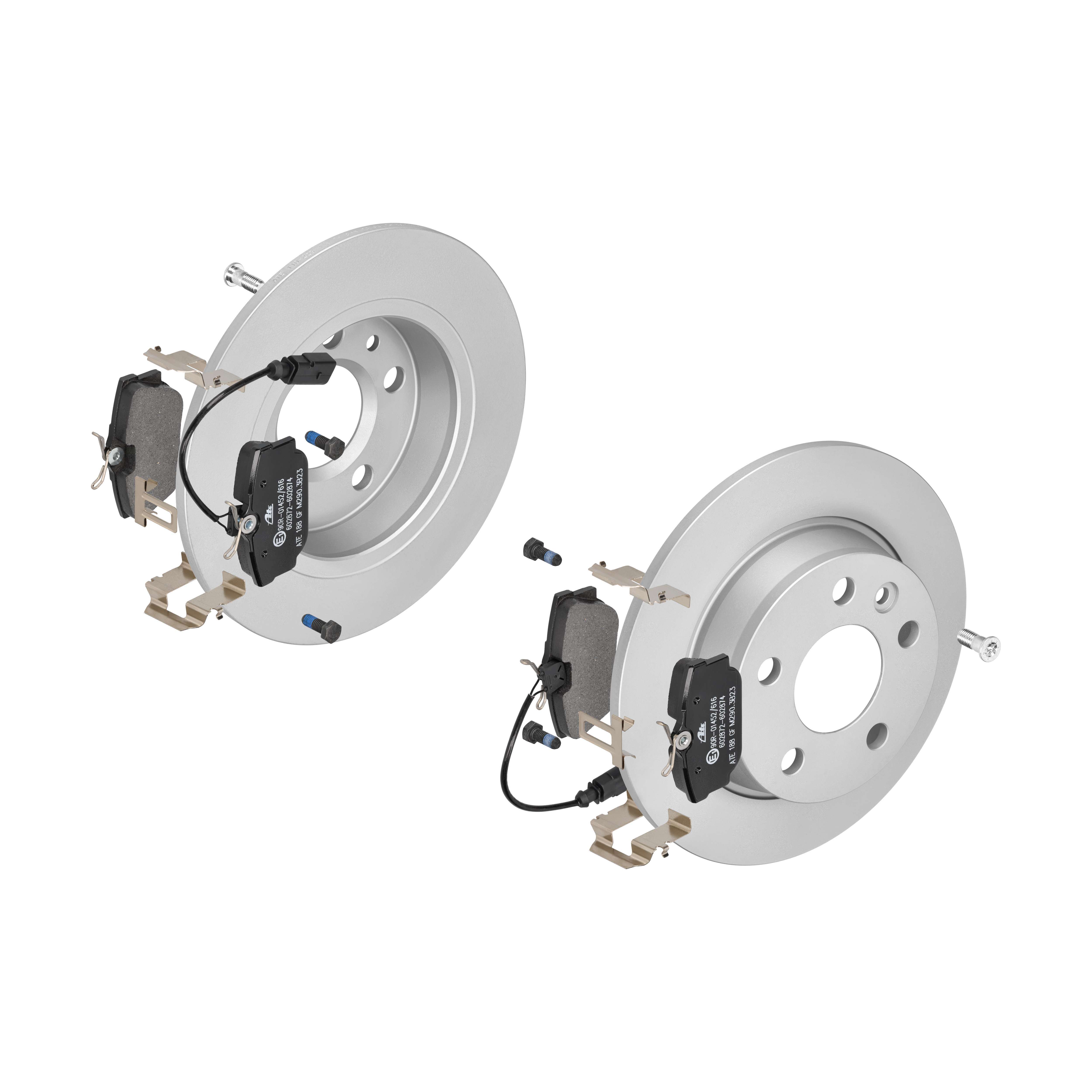 ATE Bremsesæt, skivebremser 142021845 bagaksel fuld 268mm 10mm for FORD SEAT VAG