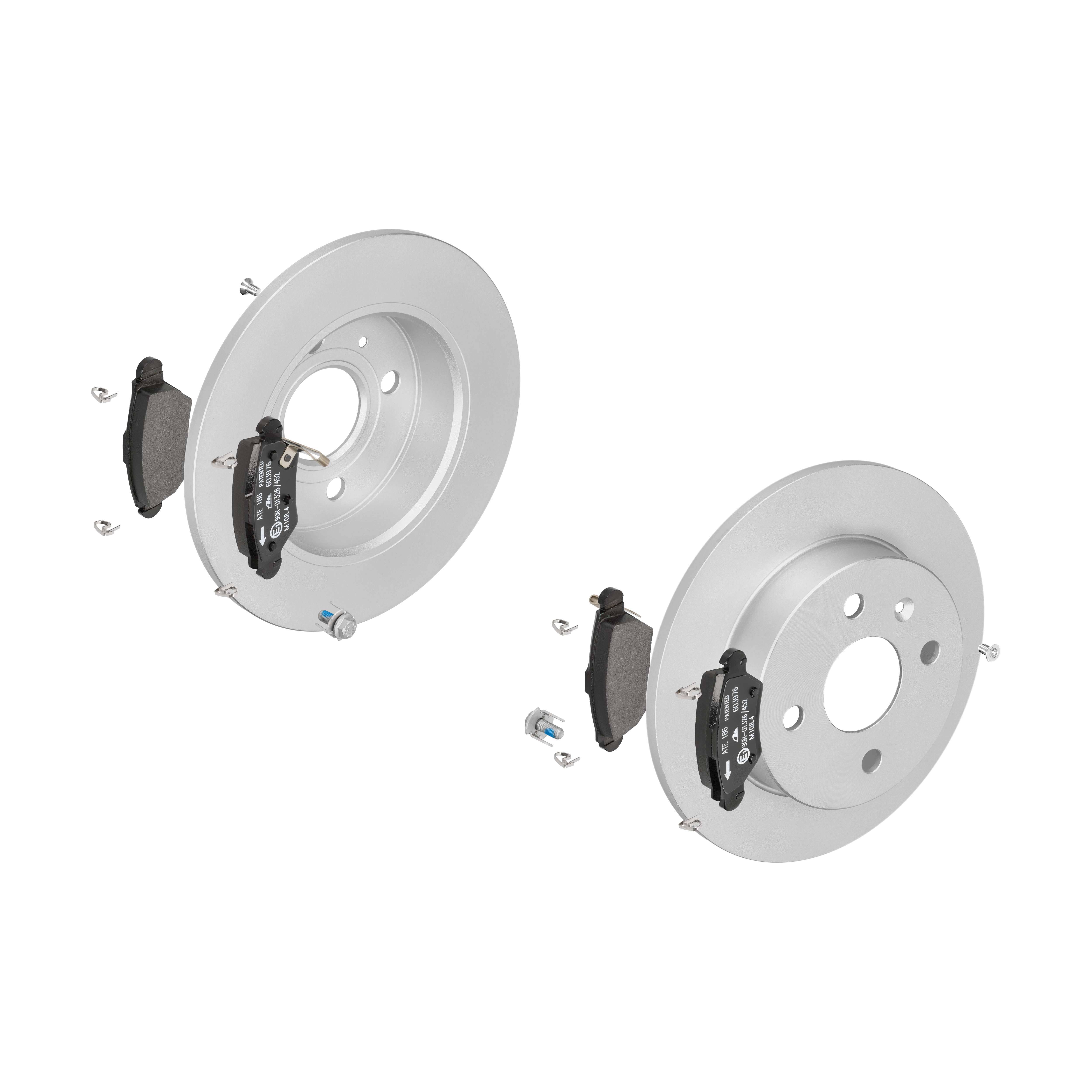 ATE Bremsesæt, skivebremser ijf141g0w4 bagaksel fuld 240mm 9mm for VAUXHALL OPEL