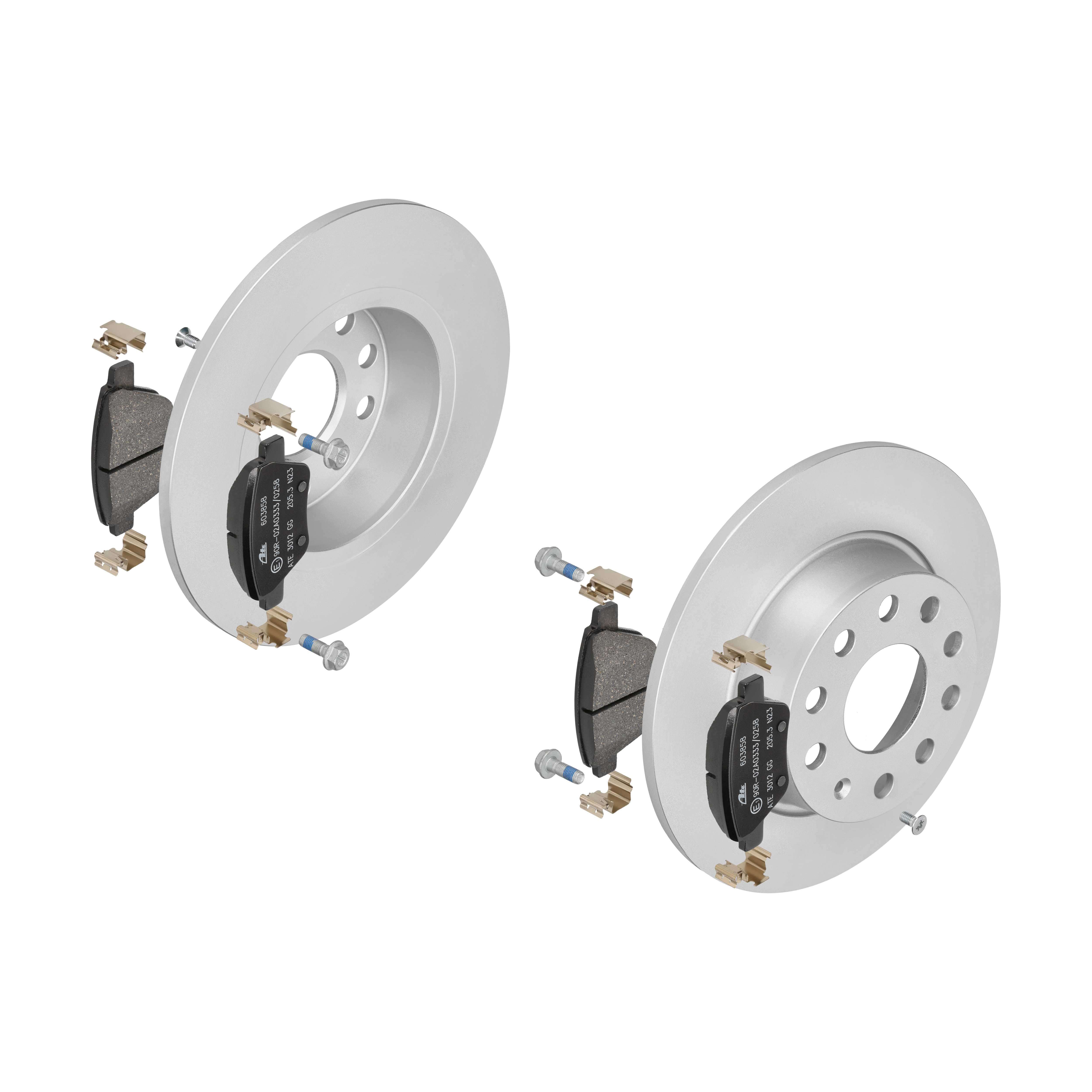ATE Bremsesæt, skivebremser ijf141gts0 bagaksel fuld 272mm 9mm for VAG SKODA