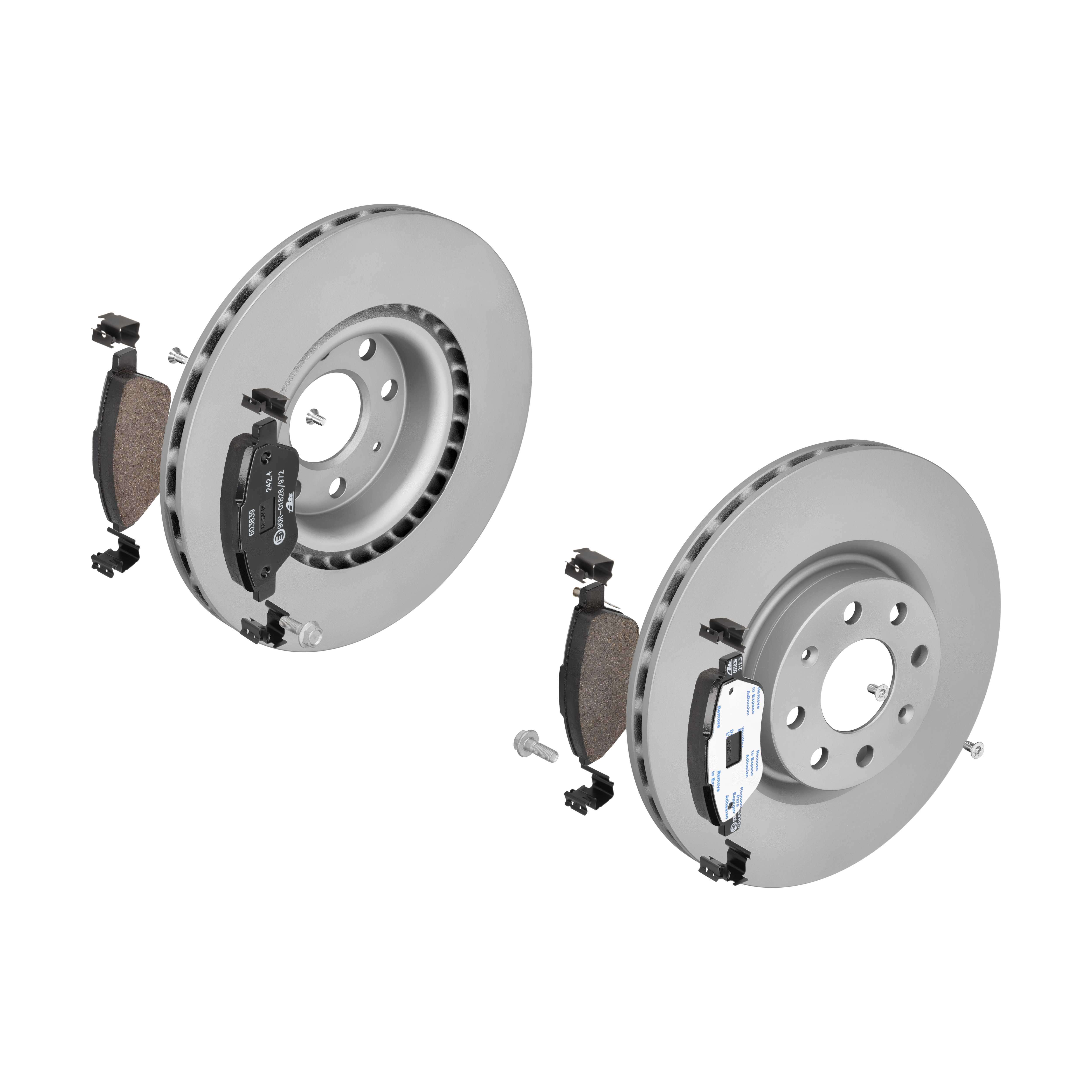 ATE Bremsesæt, skivebremser ijf14168m8 foraksel ventileret 284mm 22mm for OPEL VAUXHALL FIAT