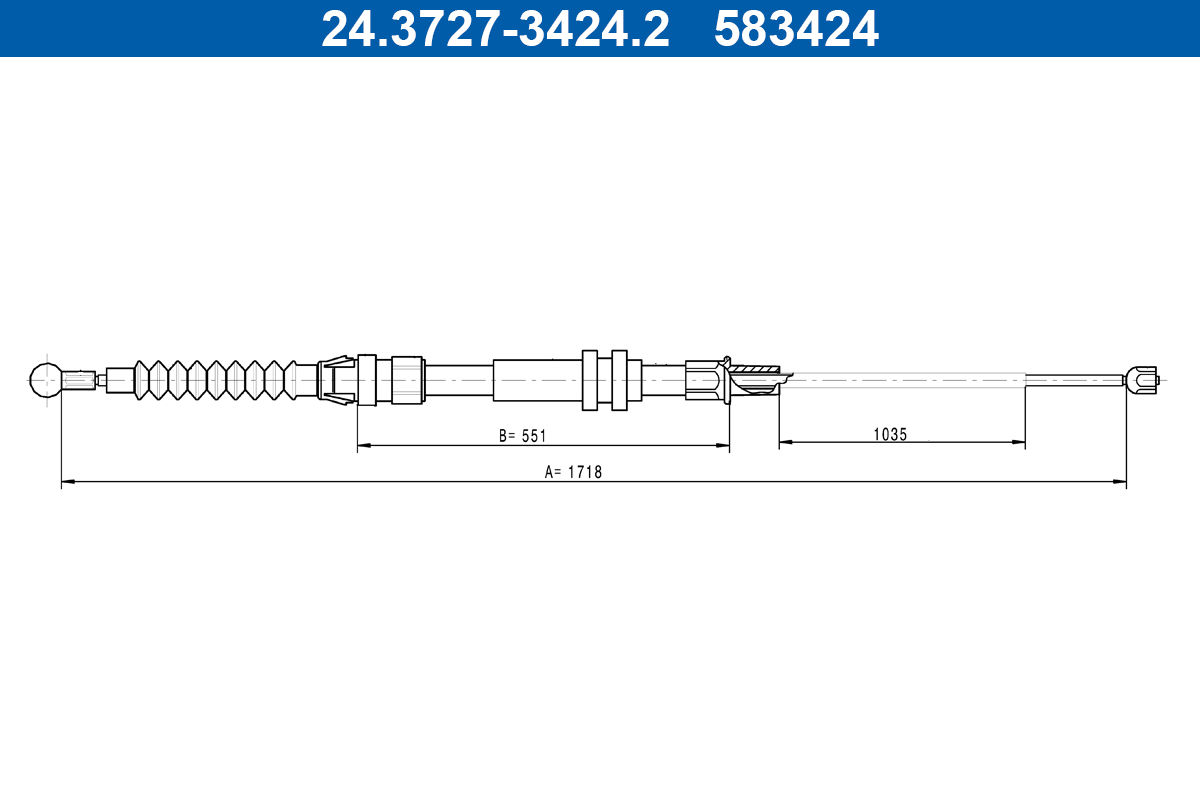 ATE Håndbremsekabel 24372734242 for VAG